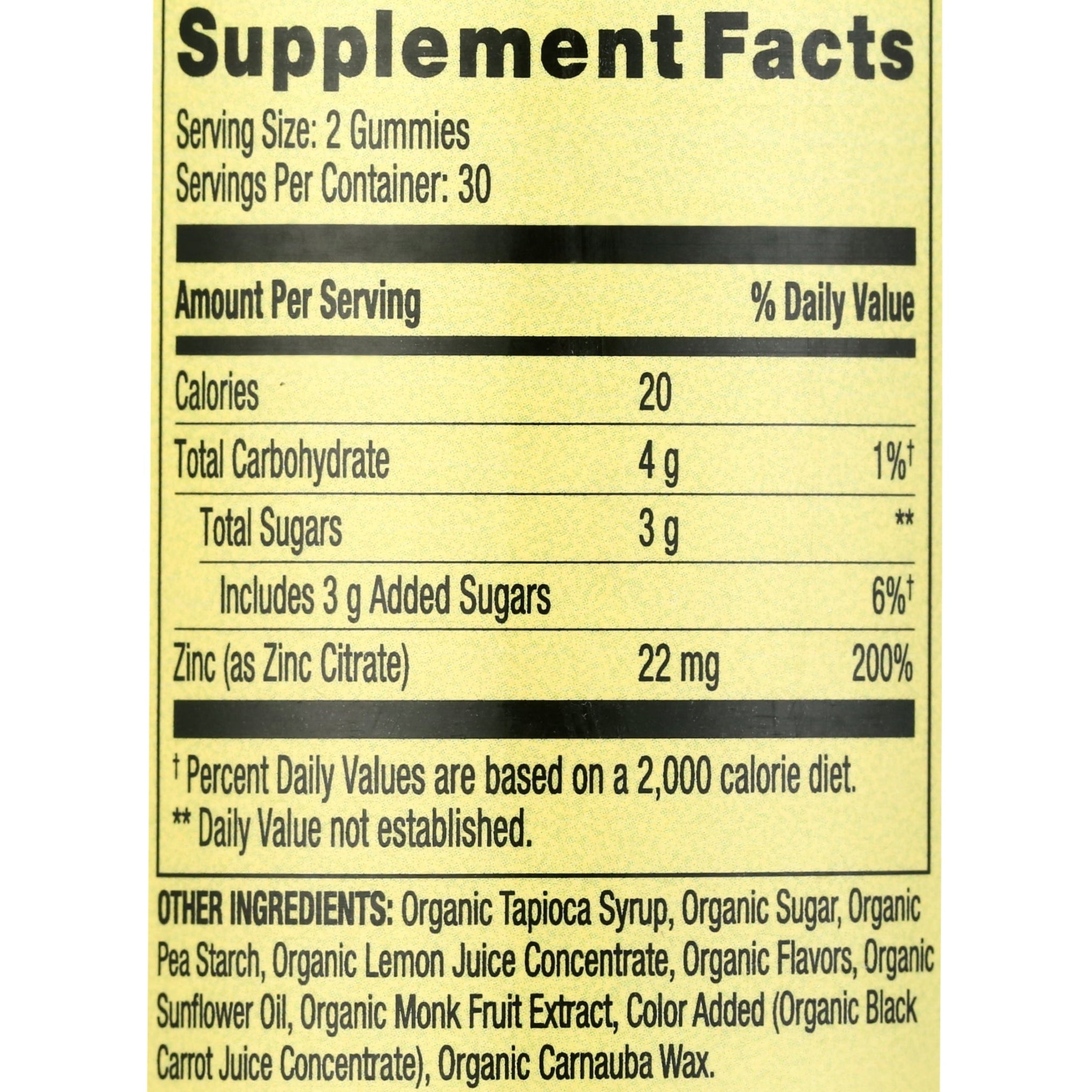 Immune System Support Zinc Supplement Gummies, Grapefruit, 22 Mg, 60 Count