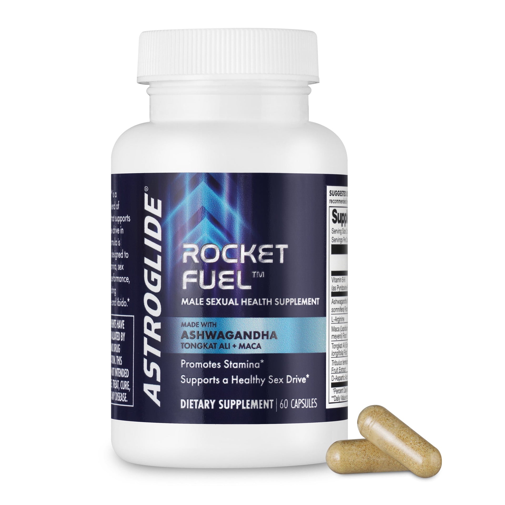 Rocket Fuel ® Supplement - Dietary Supplement 60 Capsules, Support Stamina & Libido, Boosts Sex Drive & Energy, Made with Ashwagandha