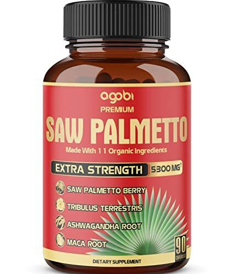 Premium Saw Palmetto Capsules - Equivalent to 5300Mg Combined with Ashwagandh...