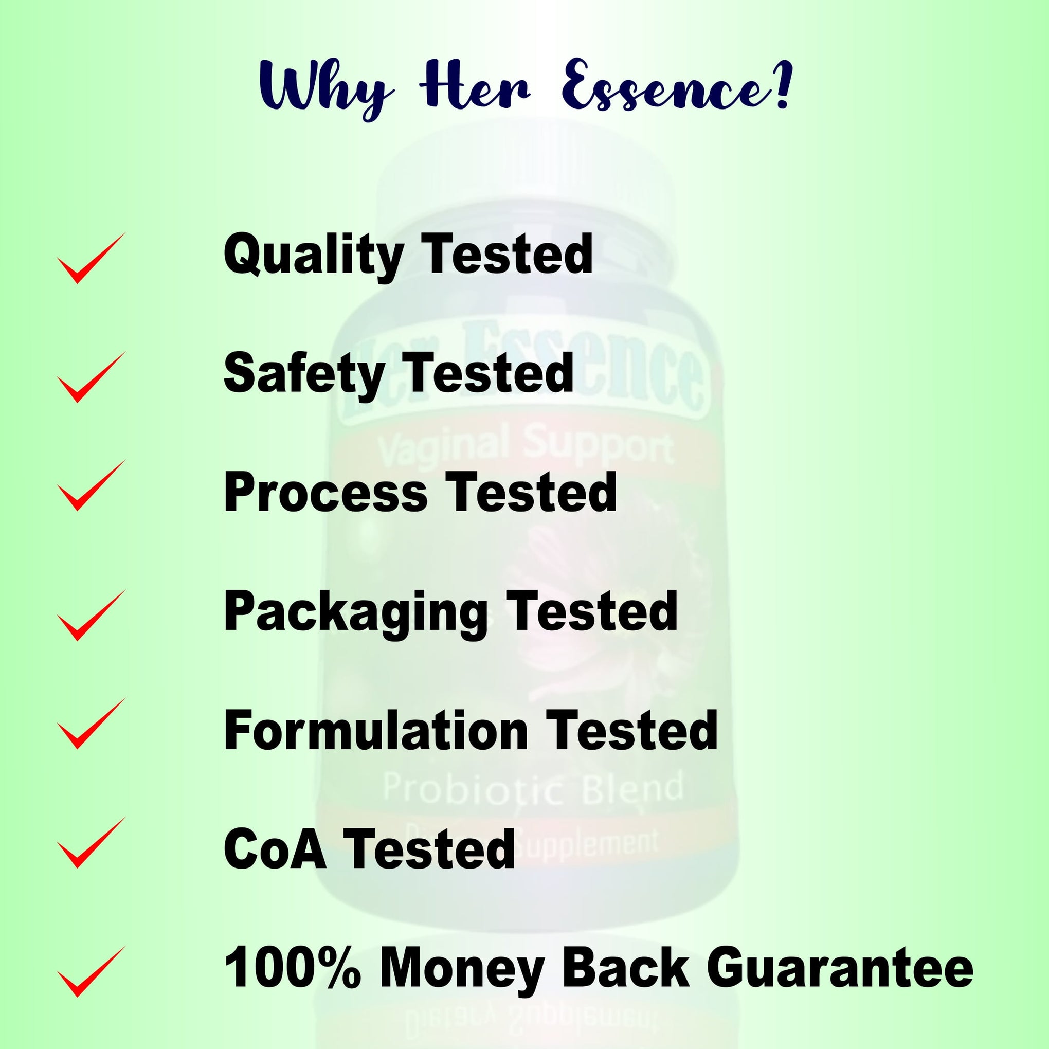 Her Essence Women Probiotics and Vaginal Health Supplements, Feminine Odor Control, Gut Health Vaginal Probiotics Supplement 60 Pills