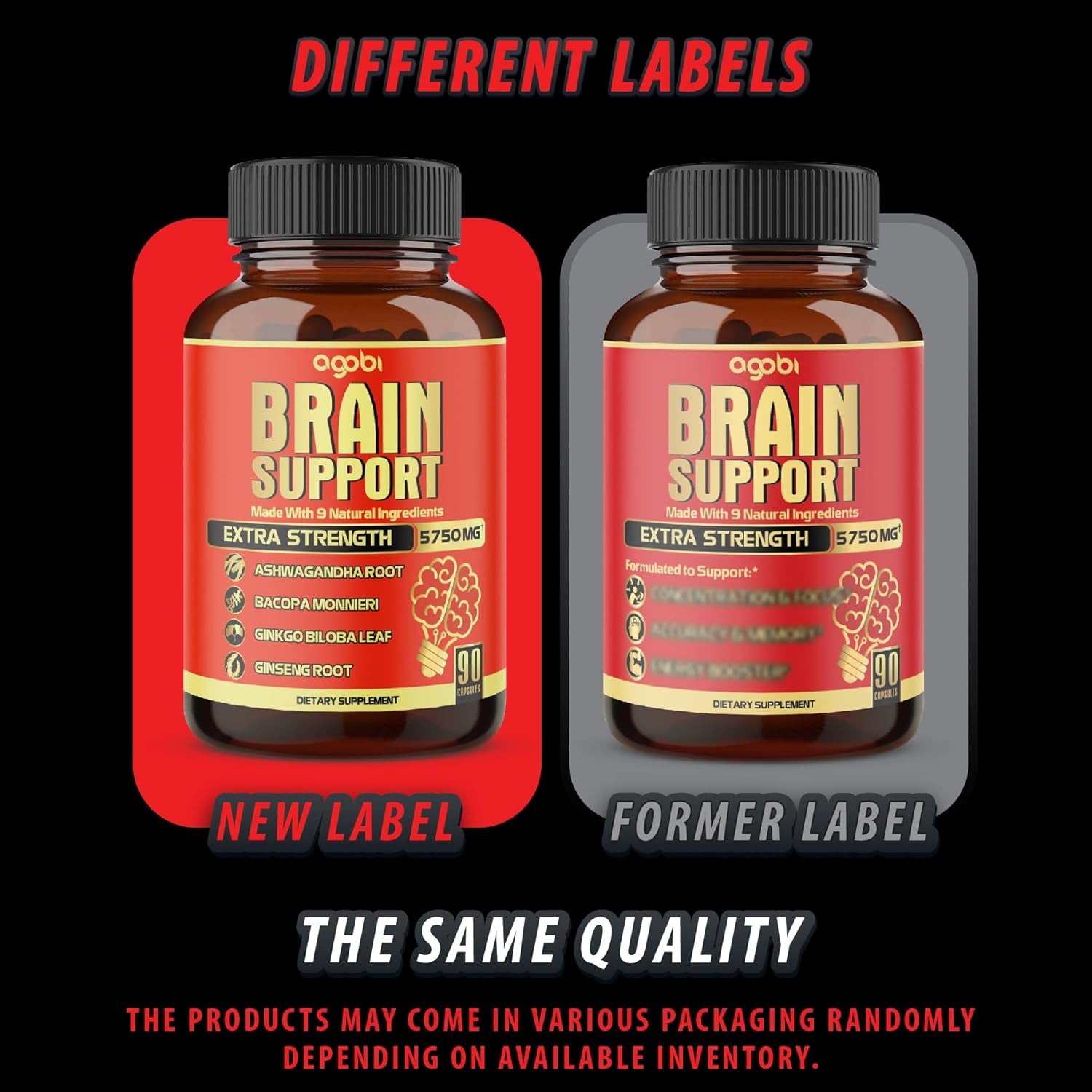 9In1 Brain Support Supplement, Equivalent to 5750Mg of 9 Herbs - Concentrated As