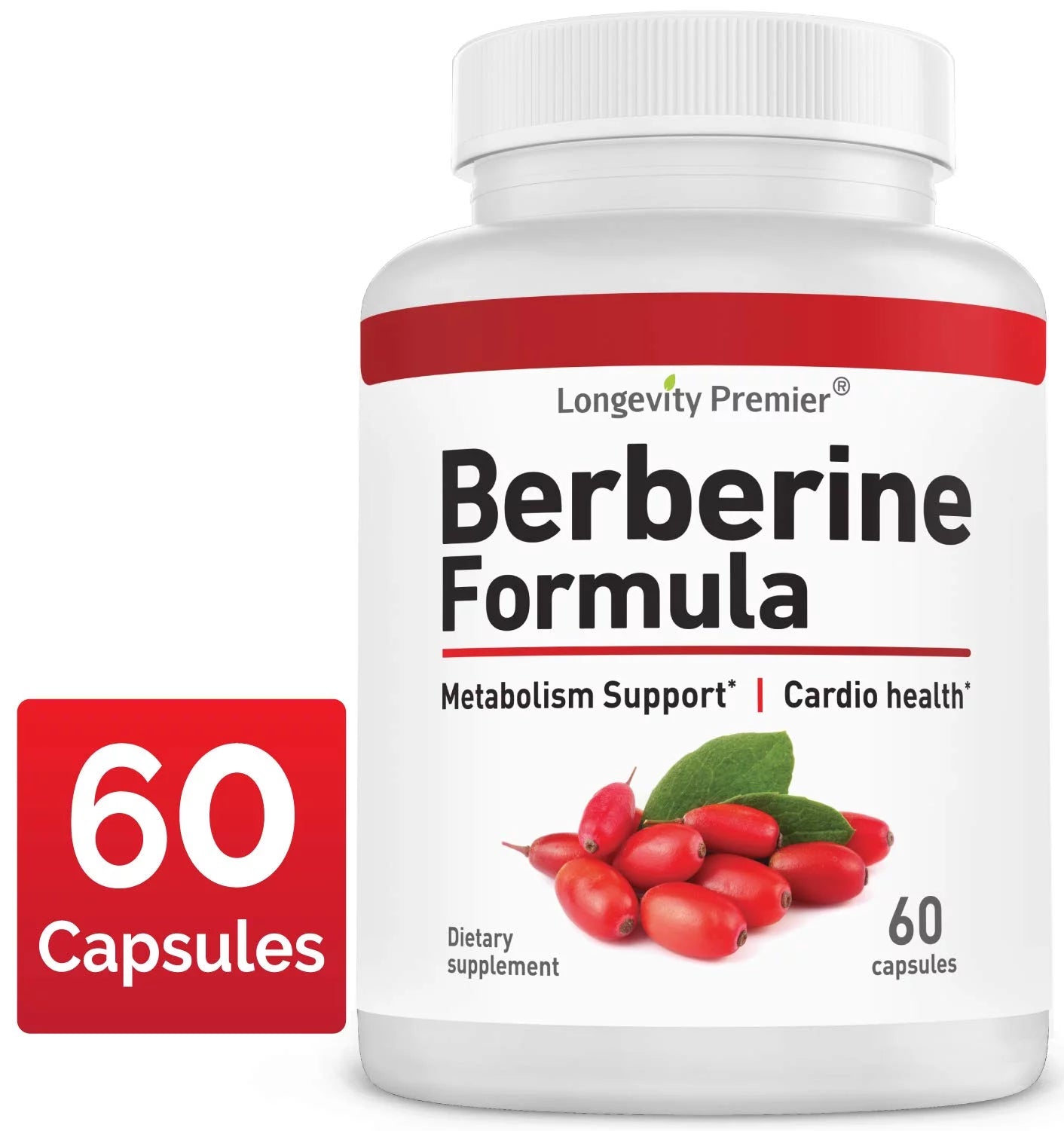 Berberine Formula: Premier Blood Sugar Support & Healthy Cholesterol Levels Booster. High Potency 1200Mg