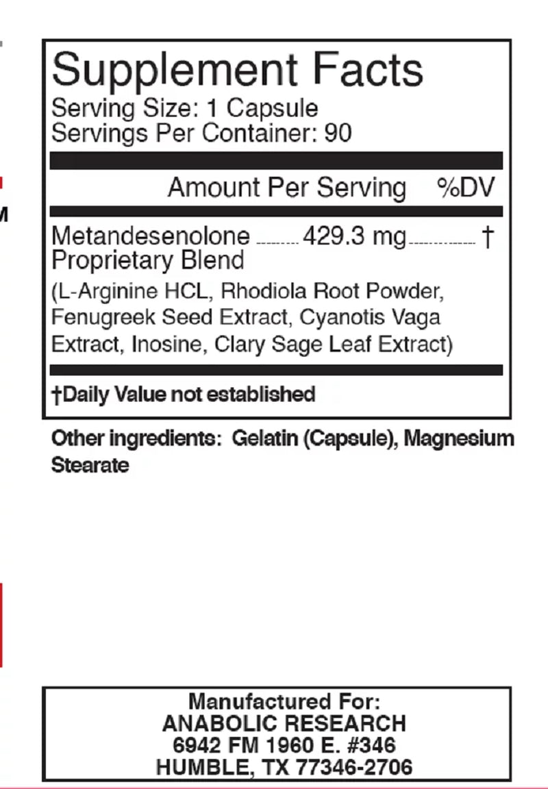 D-Drodiol 25 - Supplement for Mass, Muscle Repair and Growth - 90 Capsules