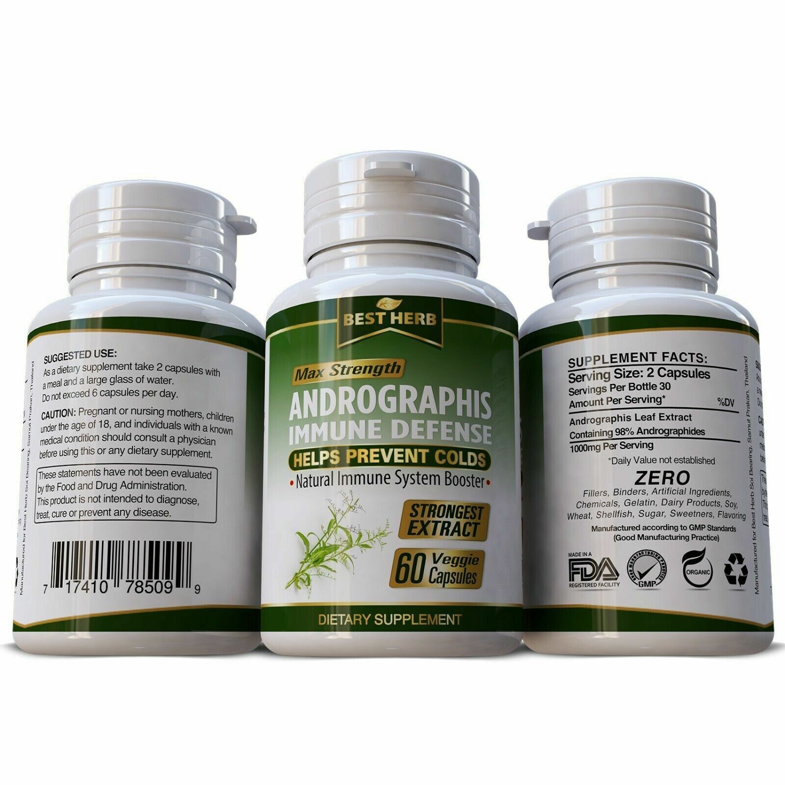 Max Strength Andrographis Healthy Immune System Support Supplement