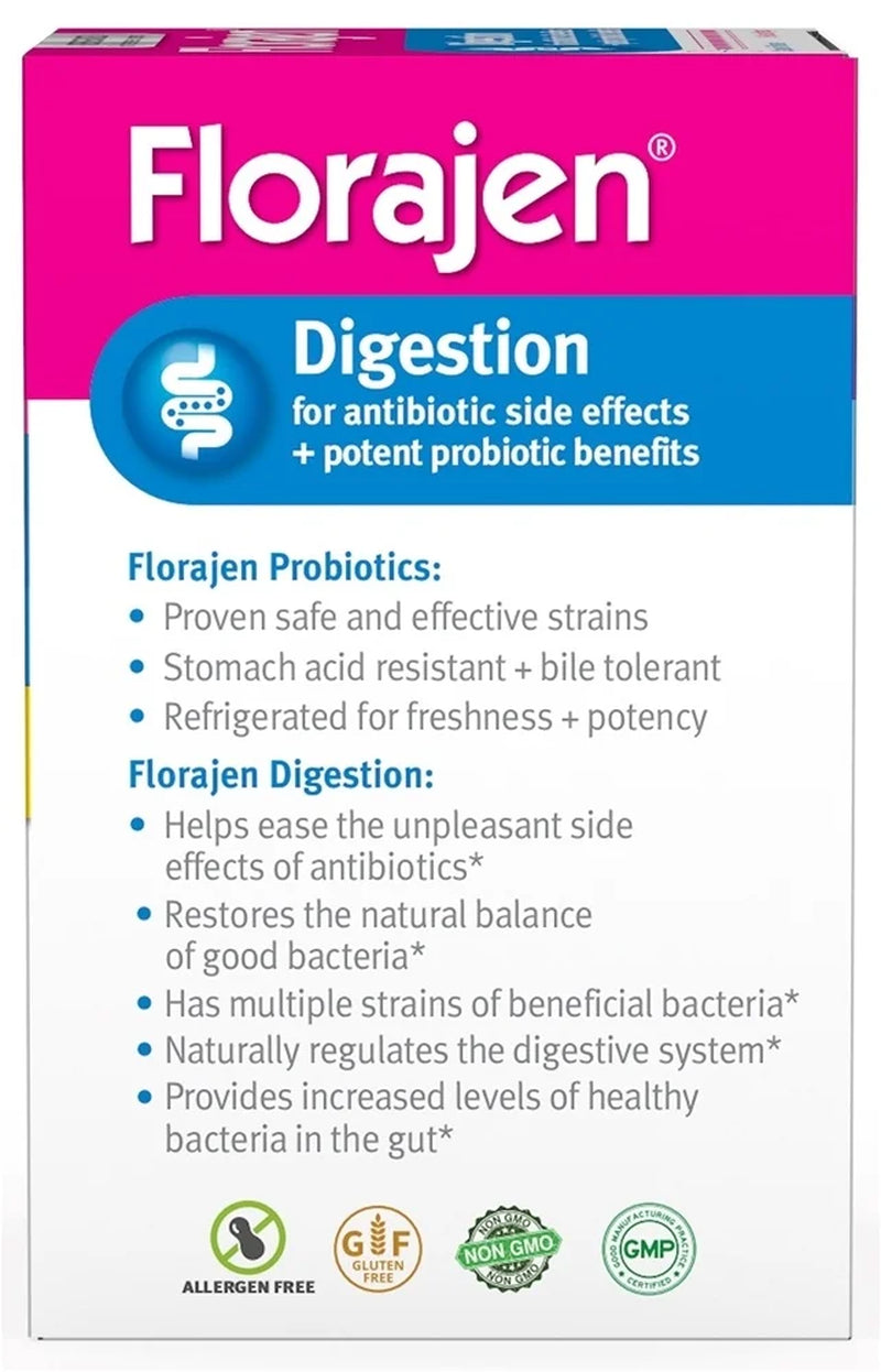 Florajen multiculture probiotic supplement for digestion 15 Billion CFU - 60 Capsules