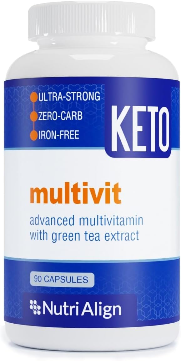 Nutri-Align Multivit | 90 Multi Vitamin Capsules for Keto | 20 Essential Vitamins and Minerals with Green Tea Extract and Chromium | Low Carb Keto Support Vitamins | Sugar Free and Zero Carb