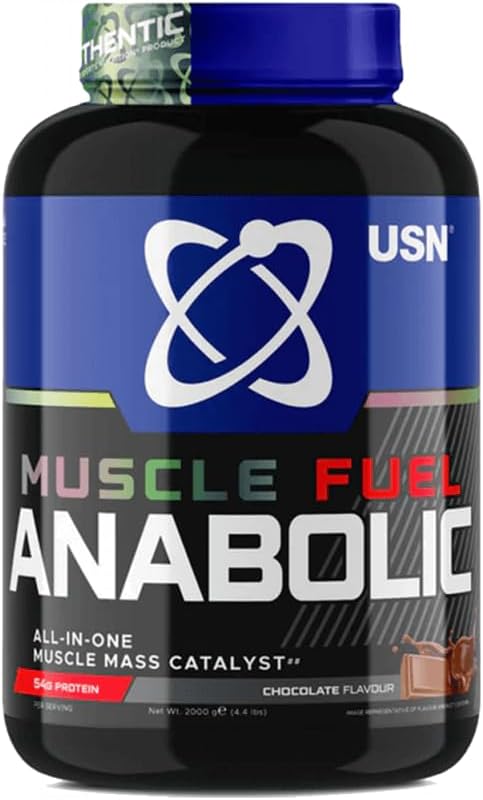 USN Muscle Fuel Anabolic Chocolate All-in-one Protein Powder Shake (2kg): Workout-Boosting, Anabolic Protein Powder for Muscle Gain