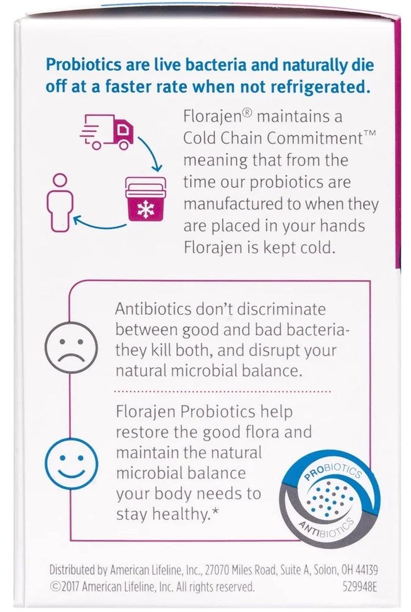 Florajen multiculture probiotic supplement for digestion 15 Billion CFU - 60 Capsules