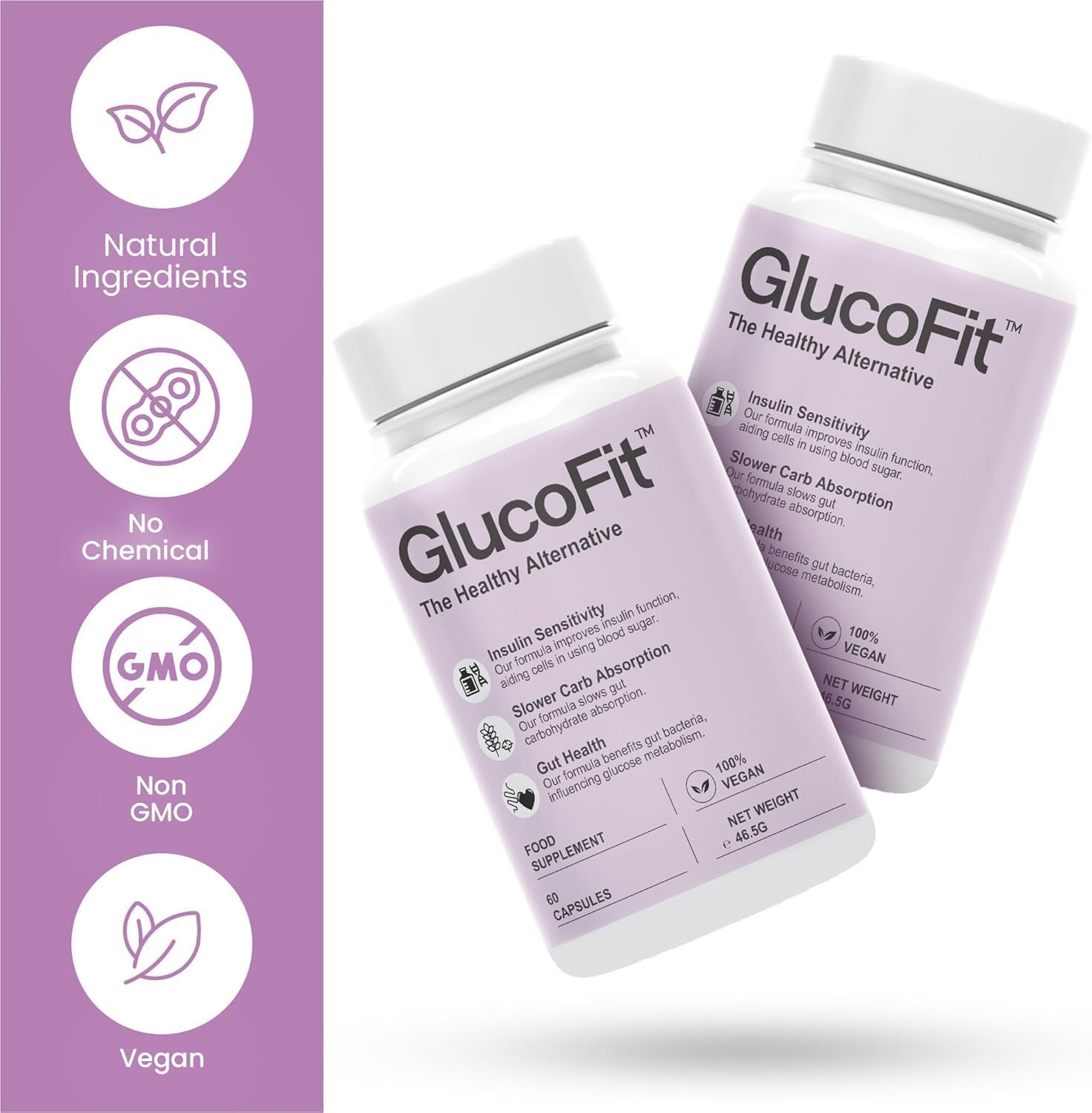 GlucoFit 60 Capsules - Dietary Supplement with Plant Extracts *The Healthy Alternative*