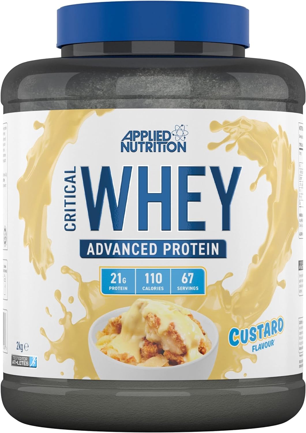 Applied Nutrition Critical Whey Protein Powder 2kg - High Protein Powder, Protein Milkshake, Muscle Building Supplement with BCAAs & Glutamine (2kg - 67 Servings) (Carrot Cake)