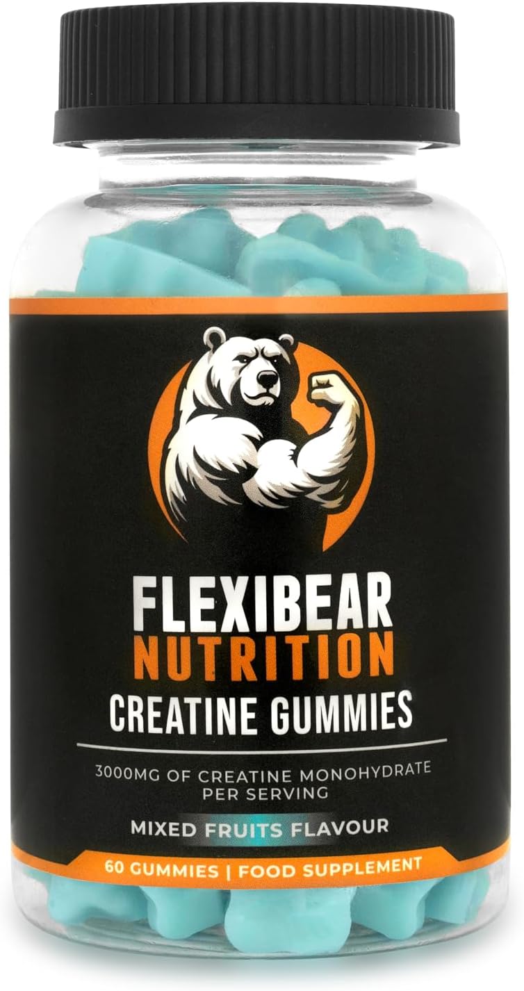 Creatine Gummies 3000mg 60 Gummies 1 Month Supply Creatine Monohydrate Gummies - Pre Workout - Muscle Growth Supplements for Men & Women - Vegan - Mixed Fruit Flavour