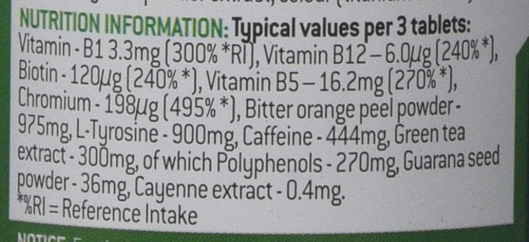 MaxiNutrition - Thermobol, Metabolism Supplement for Lean Muscle Support - Contains Chromium and Biotin, High in B Vitamins - 100mg Green Tea Extract, 130mg Caffeine per Serving, 90 Tablets