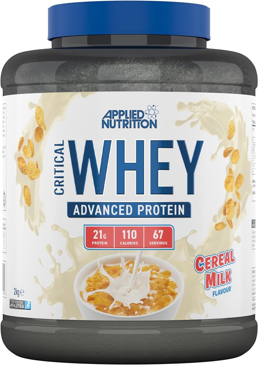 Applied Nutrition Critical Whey Protein Powder 2kg - High Protein Powder, Protein Milkshake, Muscle Building Supplement with BCAAs & Glutamine (2kg - 67 Servings) (Carrot Cake)