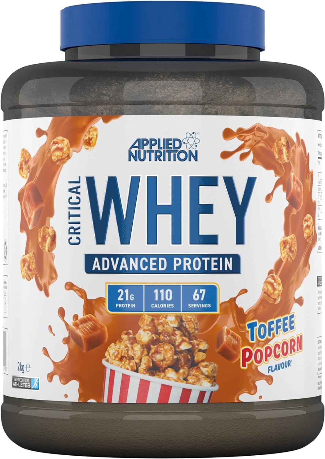 Applied Nutrition Critical Whey Protein Powder 2kg - High Protein Powder, Protein Milkshake, Muscle Building Supplement with BCAAs & Glutamine (2kg - 67 Servings) (Carrot Cake)