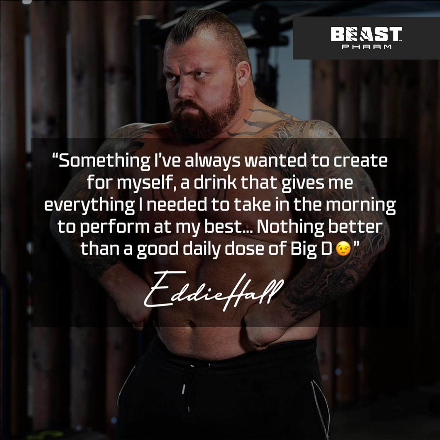 Beast Pharm | Big D Daily Creatine Monohydrate Powder | 390g/30 Servings | Eddie Hall's | Lemon Sherbet