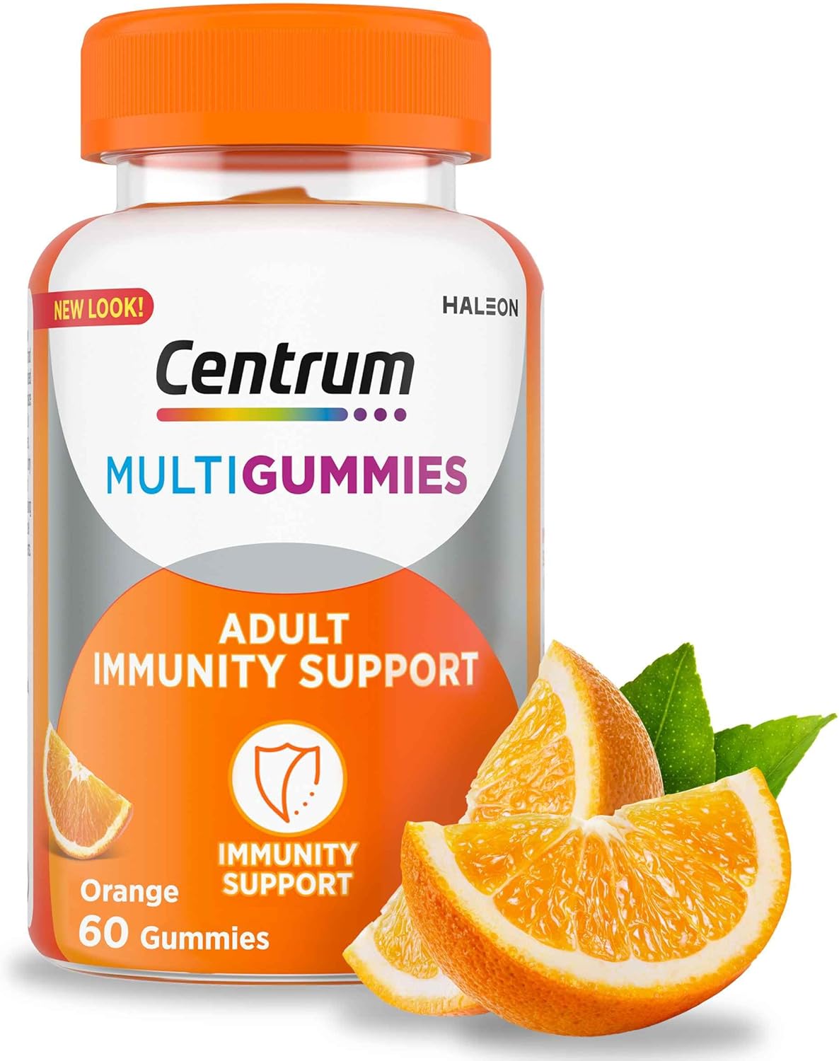 Centrum MultiGummies Immunity Support, Multivitamin Gummies for Men and Women, 60 Gummies, Orange Flavour (Packaging may vary)