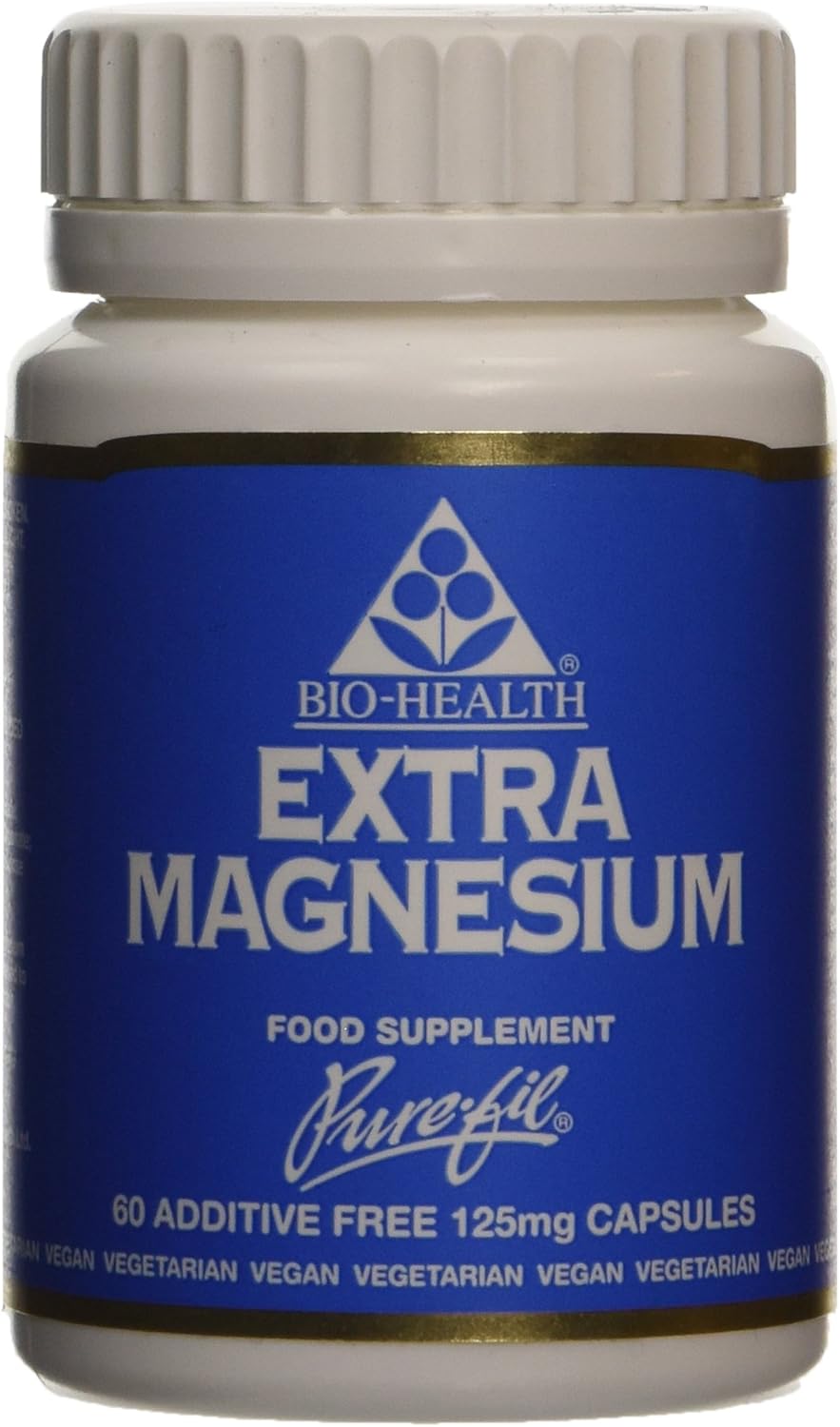 Bio-Health Extra Magnesium Food Supplement for General Health, Supports Normal Function of Nervous System, Beneficial for Bones and Muscular Function, Additive Free, 60 Capsules