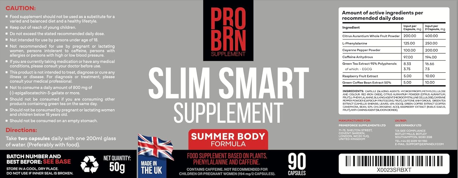 Pro BRN - 90 Caspules- Slim Smart - Weight Management - for Women & Men