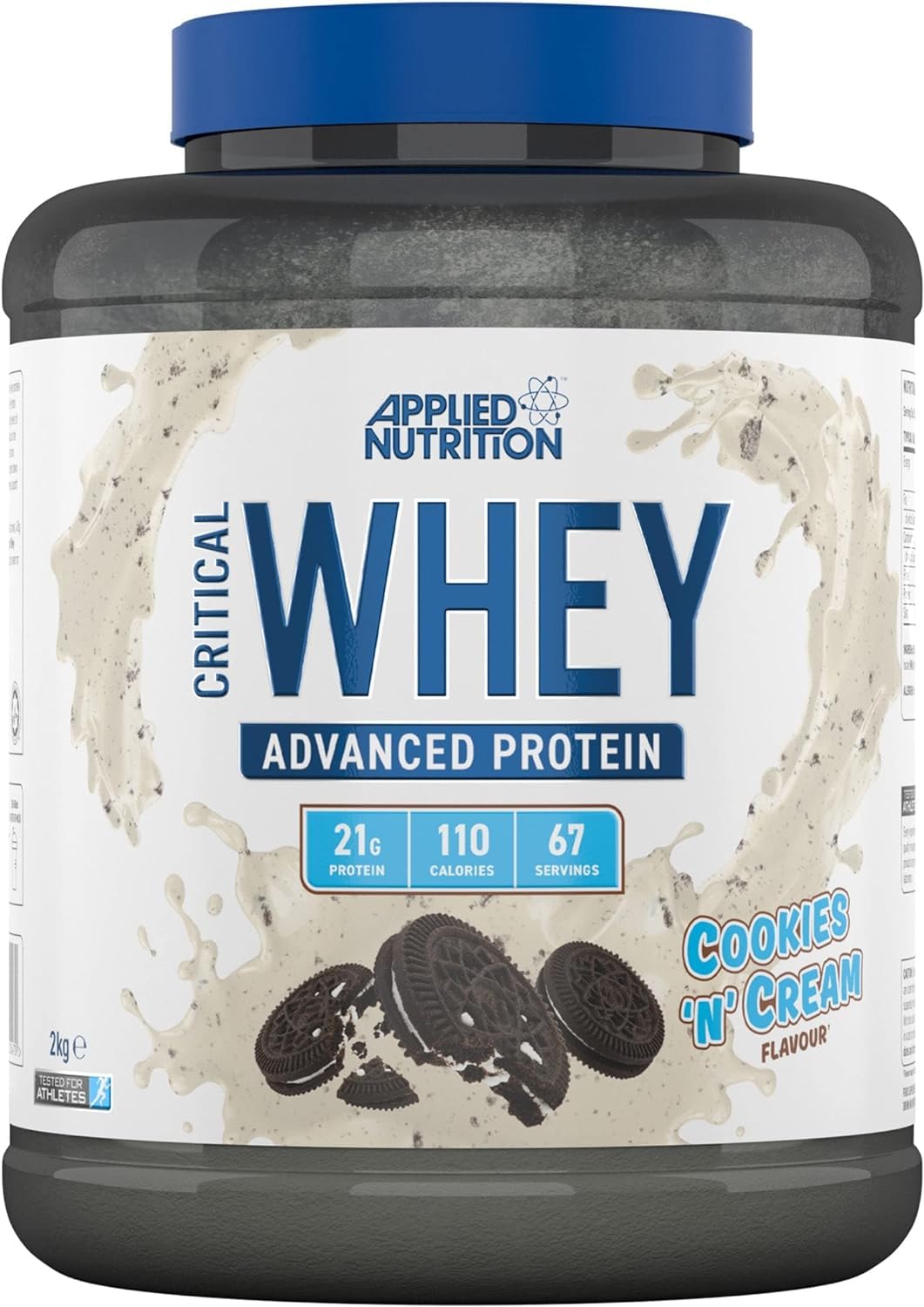 Applied Nutrition Critical Whey Protein Powder 2kg - High Protein Powder, Protein Milkshake, Muscle Building Supplement with BCAAs & Glutamine (2kg - 67 Servings) (Carrot Cake)