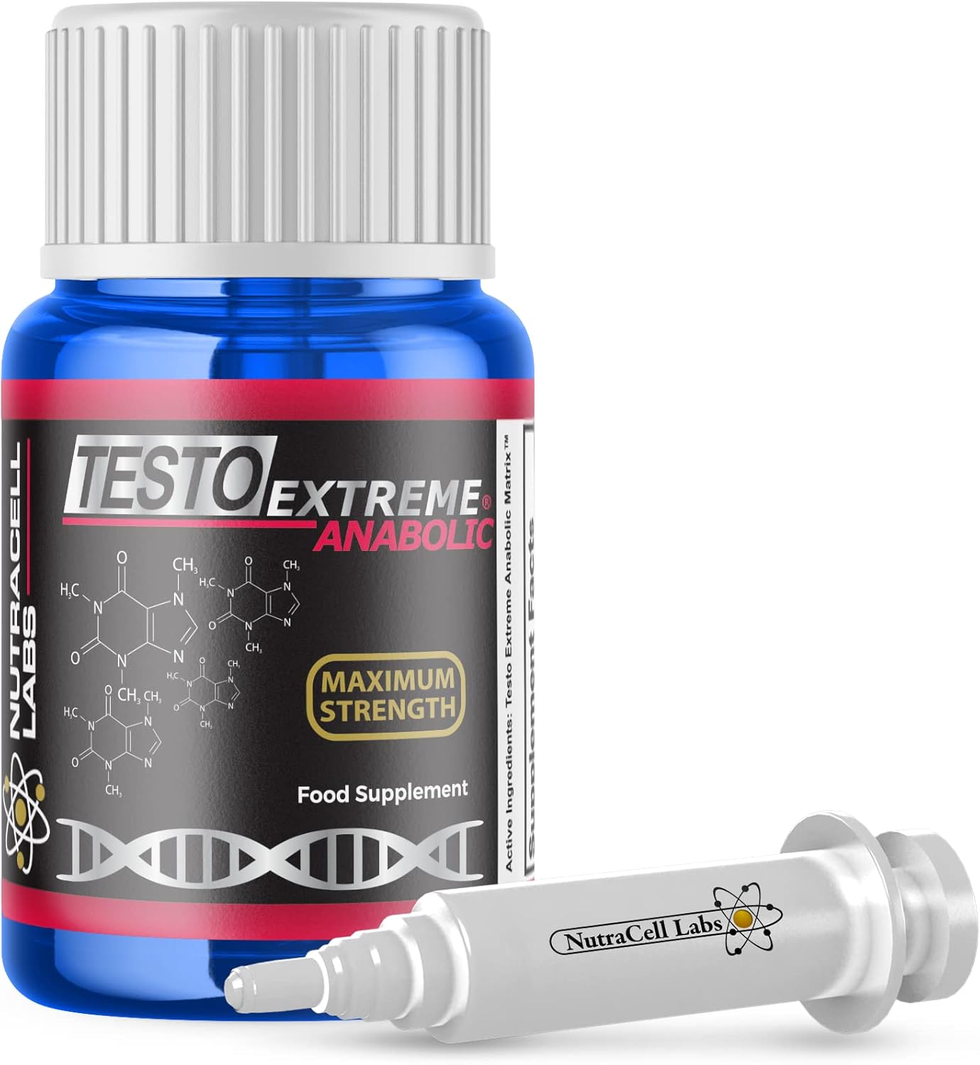 Testo Extreme Anabolic : Testosterone Booster / Muscle Growth & Strength Body Building Supplement (30ml : 1 Month Supply)