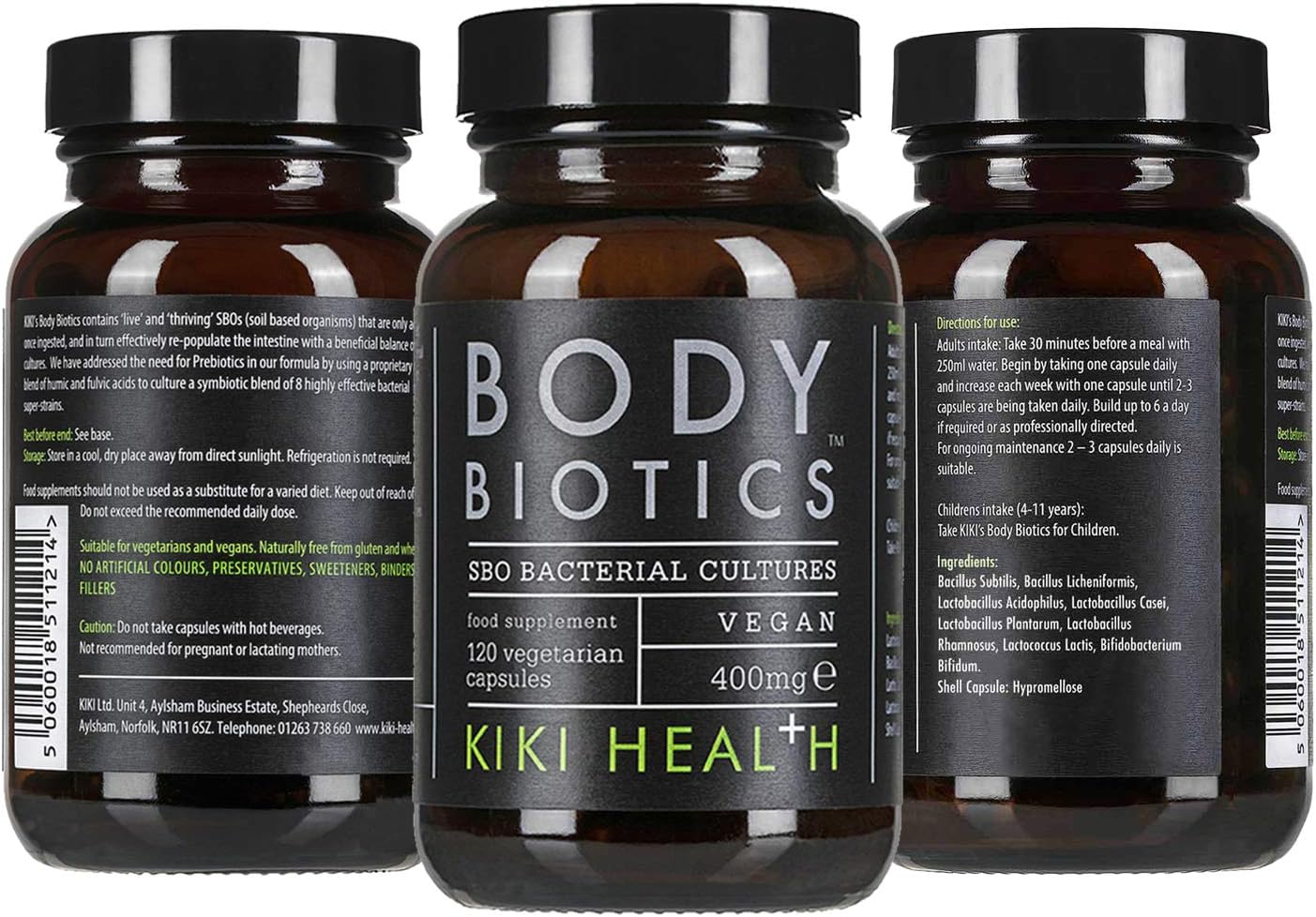 KIKI Health Body Biotics for Men & Women | Probiotics Supplement | Strengthens Digestive & Gut Health | Reduces Bloating | Dietary Probiotics for Colon & Immune Health | Promotes Wellness (120 Count)