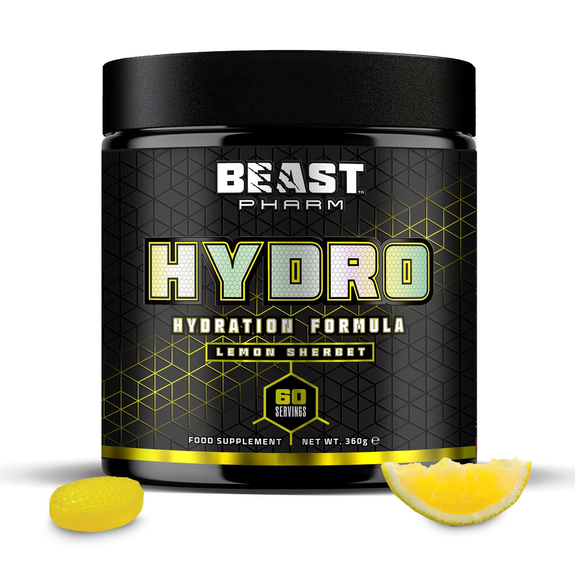 Beast Pharm | Hydration Electrolyte Powder | Eddie Hall's Hydro | 360g/60 Servings | Cranberry