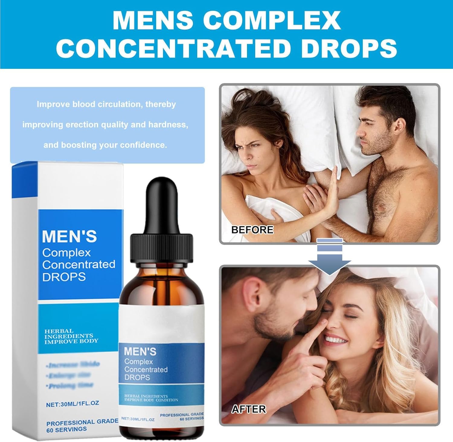 Men's Complex Concentrated Drops - Men's Complex Drops, Men's Complex Concentration Drops, Complex Mens Drops (3PC)