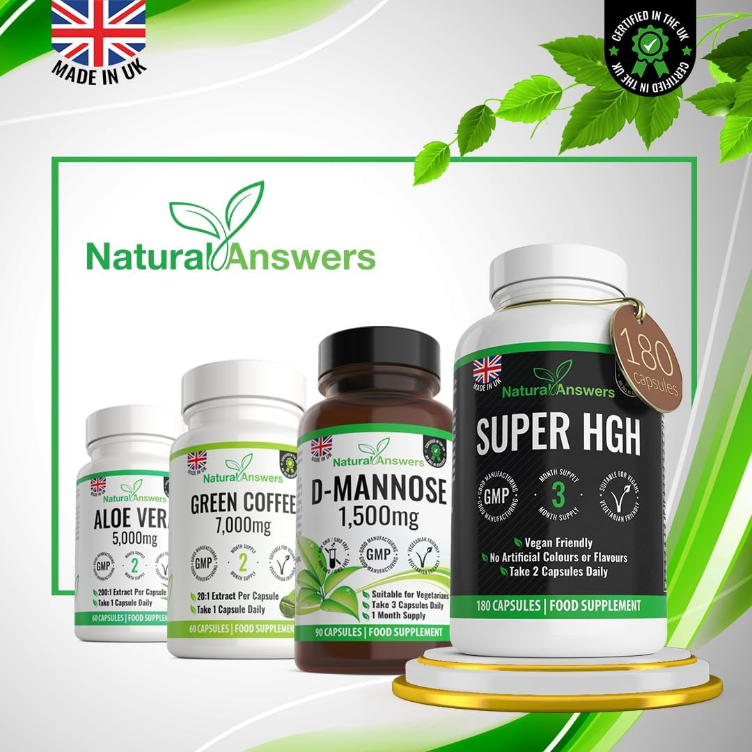 180 Super HGH Vegan Capsules - (3 Months Supply) 9-in-1 HGH Complex with Vitamin B6 and Tribulus Terrestris Extract - Made in The UK