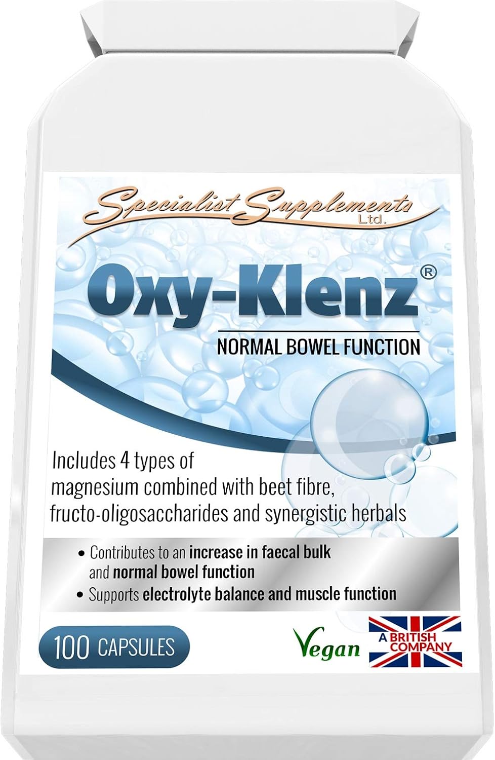 Specialist Supplements Oxy-Klenz Healthy Bowel Function 100 Capsules