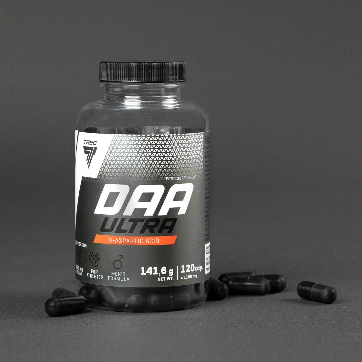 TREC Nutrition DAA Ultra - 120 Capsules - Booster Testosterone Modulator - Fast Increase of Strength and Muscle Fibre Mass