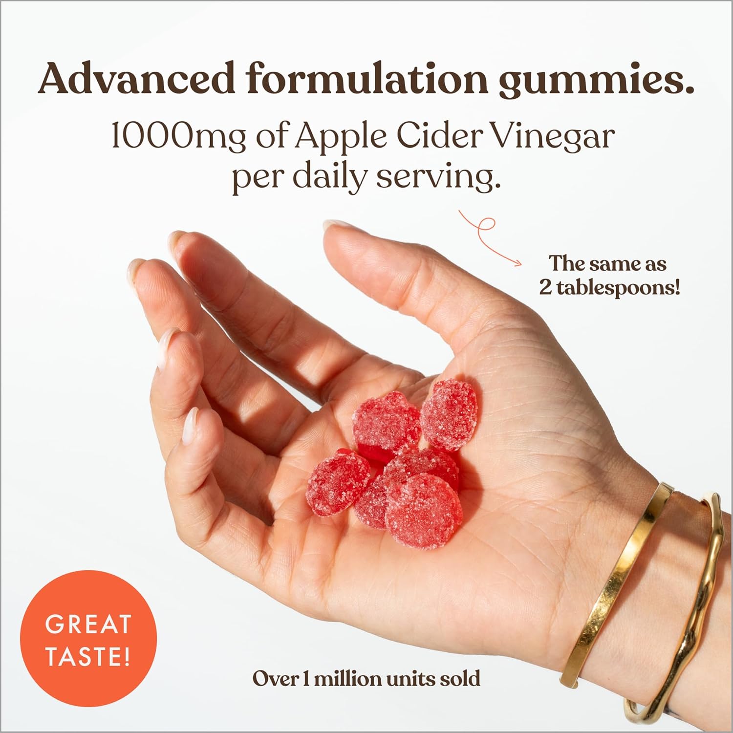 Apple Cider Vinegar Gummies with The Mother 1000mg Enhanced with Vitamin B12 & Folic Acid – 60 High Strength ACV Vegan Capsules with Pomegranate & Beetroot Powder – Natural Ingredients – Free Soul