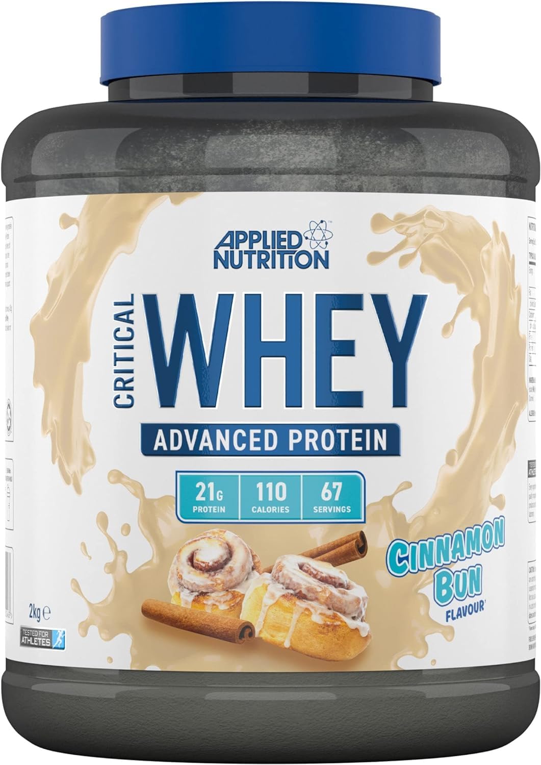 Applied Nutrition Critical Whey Protein Powder 2kg - High Protein Powder, Protein Milkshake, Muscle Building Supplement with BCAAs & Glutamine (2kg - 67 Servings) (Carrot Cake)