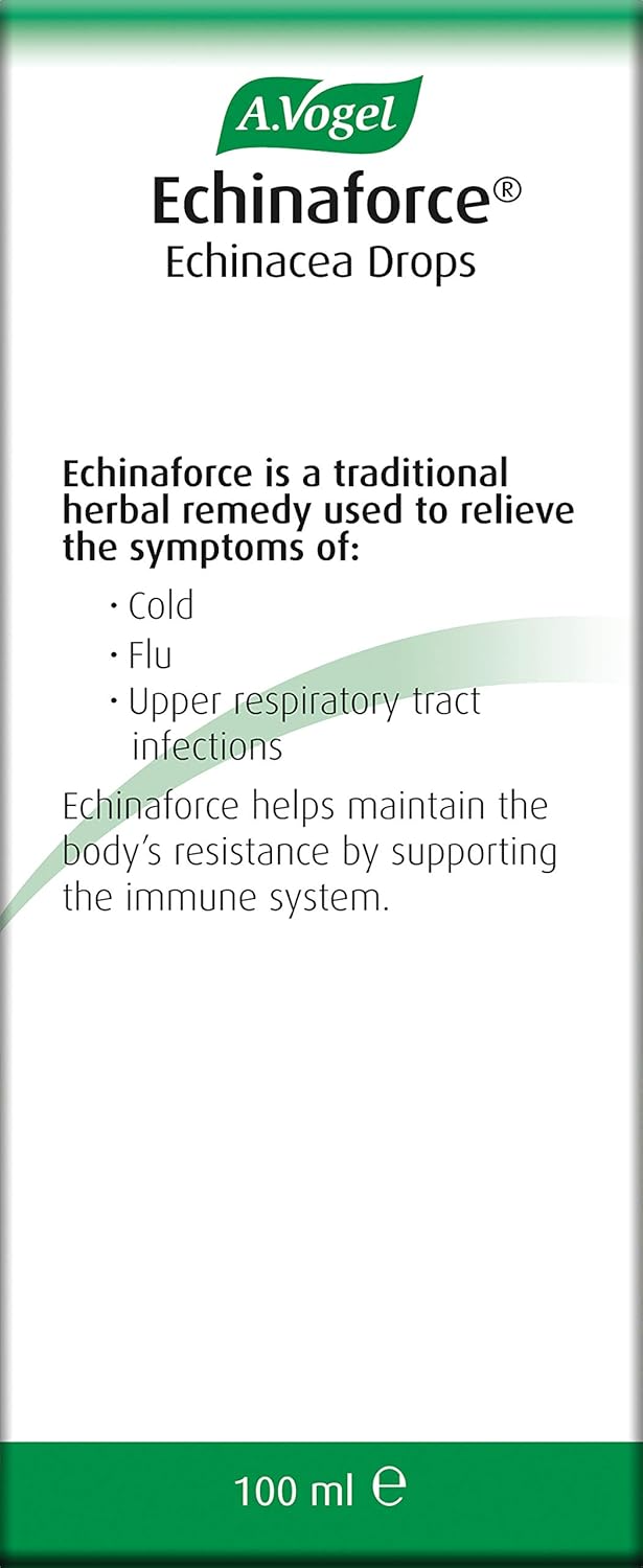 A.Vogel Echinaforce Echinacea Drops | Relieves Cold & Flu Symptoms by Strengthening The Immune System (100 ml)