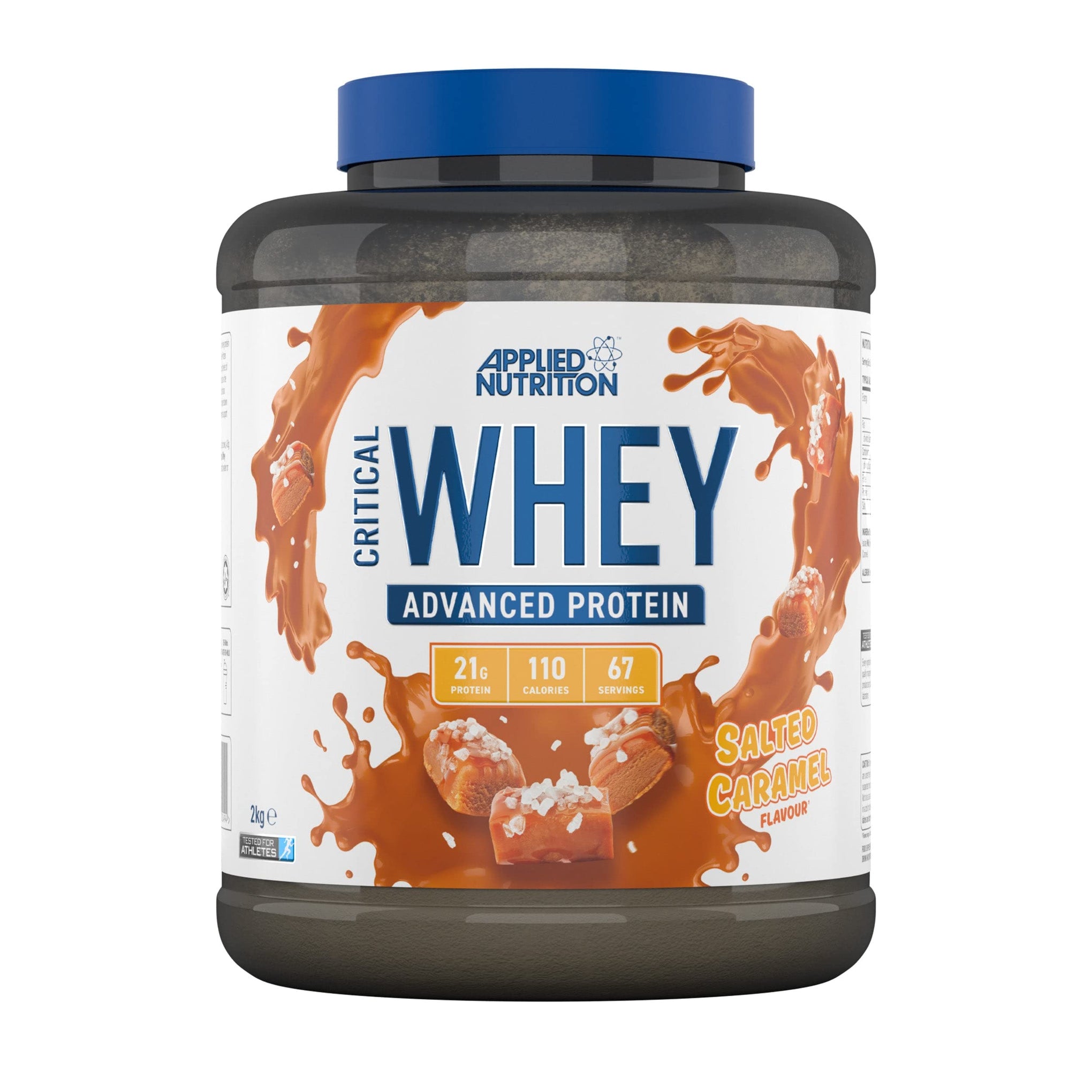 Applied Nutrition Critical Whey Protein Powder 2kg - High Protein Powder, Protein Milkshake, Muscle Building Supplement with BCAAs & Glutamine (2kg - 67 Servings) (Carrot Cake)