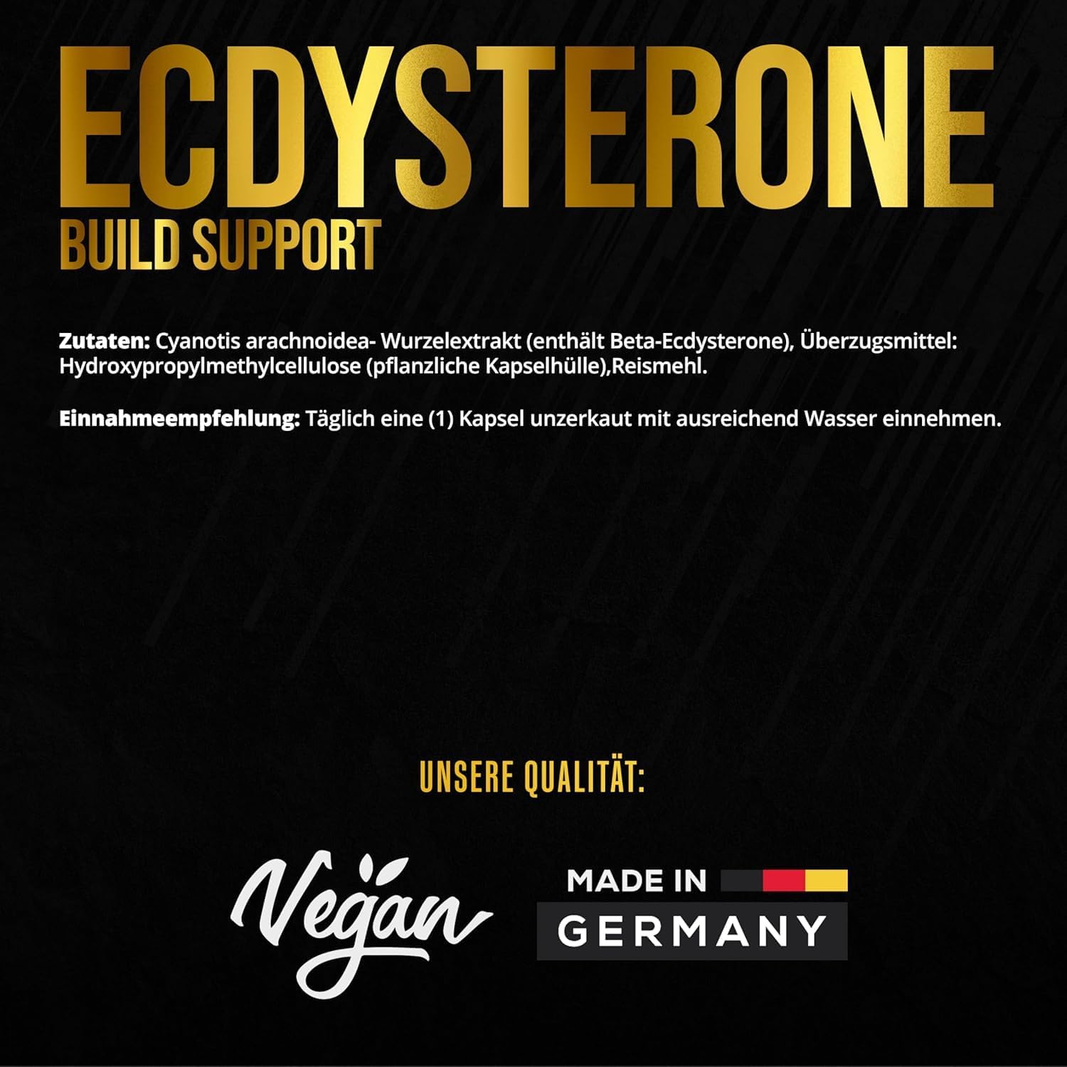 GN Laboratories Ecdysterone (60 Capsules) - Ecdysterone Capsules High Dose - 270 mg Beta Ecdysterone - Made in Germany - Dietary Supplement for Muscle Building