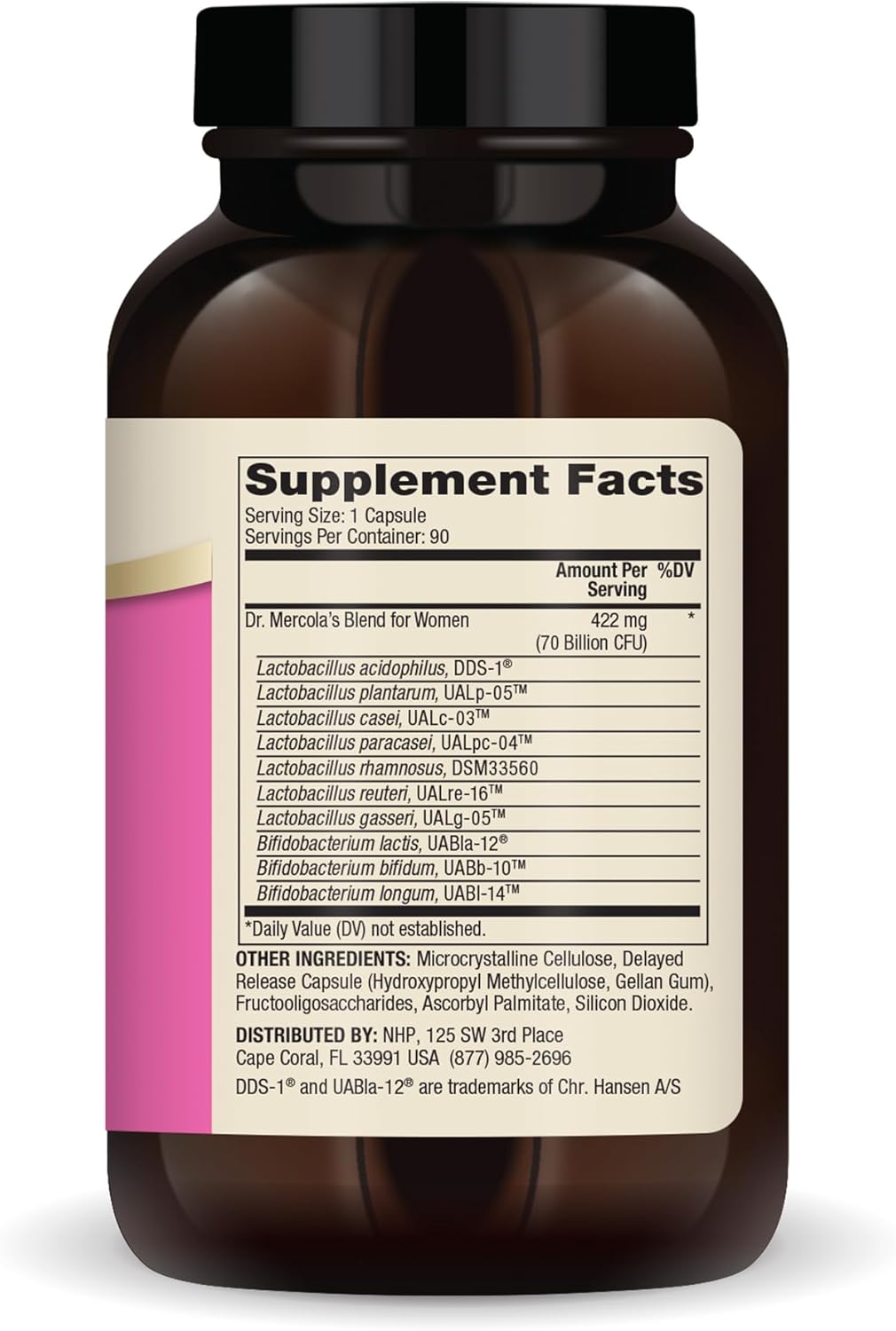 Dr. Mercola, Complete Probiotics for Women Capsules, 90 Servings (90 Capsules), 70 Billion CFU, Digestive Health Support, Non GMO, Soy Free, Gluten Free