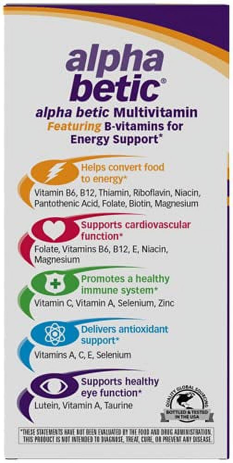 Alpha Beticâ® Multivitamin, Energy Support