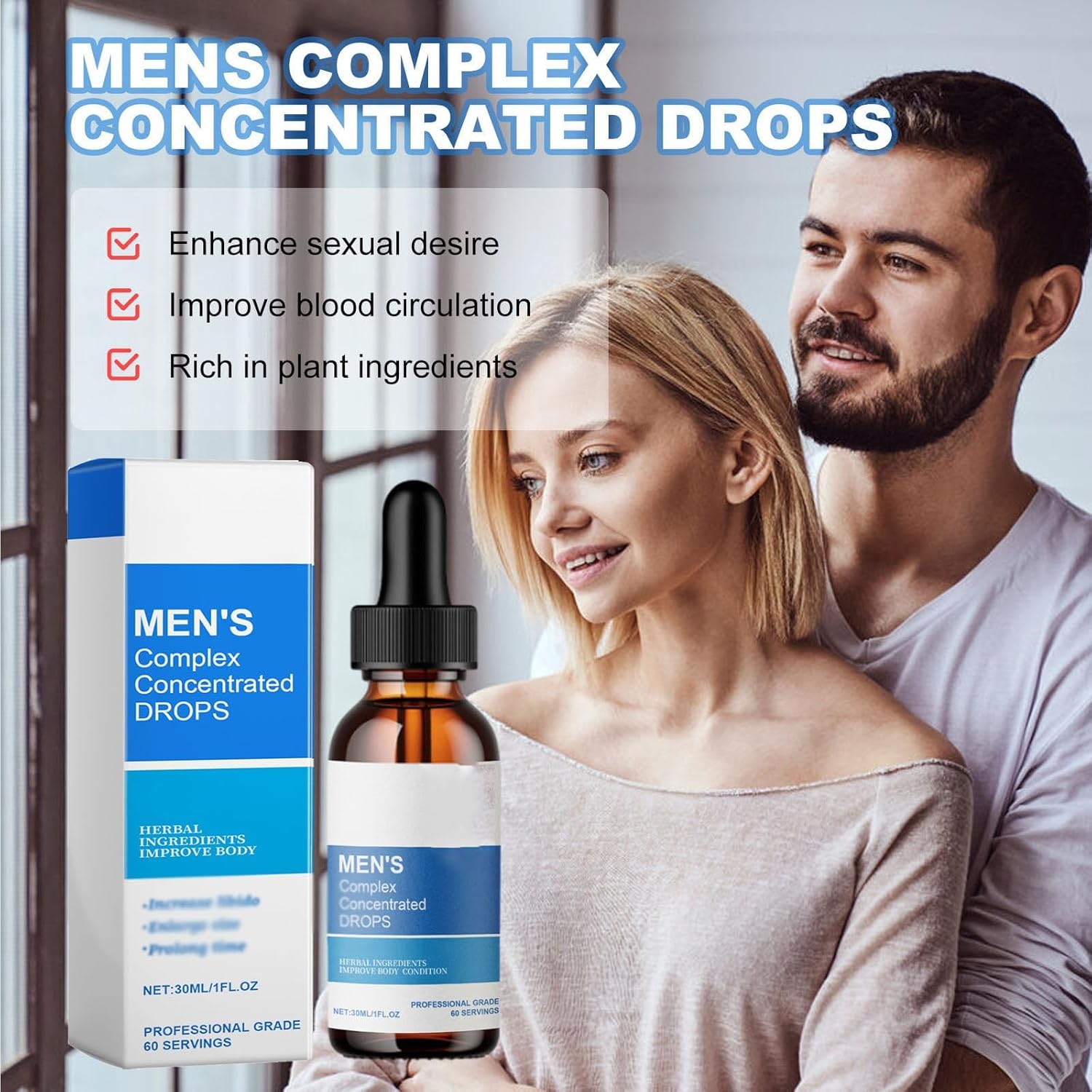 Men's Complex Concentrated Drops - Men's Complex Drops, Men's Complex Concentration Drops, Complex Mens Drops (3PC)