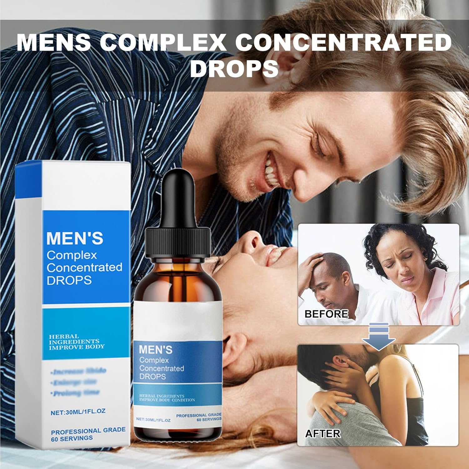 Men's Complex Concentrated Drops - Men's Complex Drops, Men's Complex Concentration Drops, Complex Mens Drops (3PC)