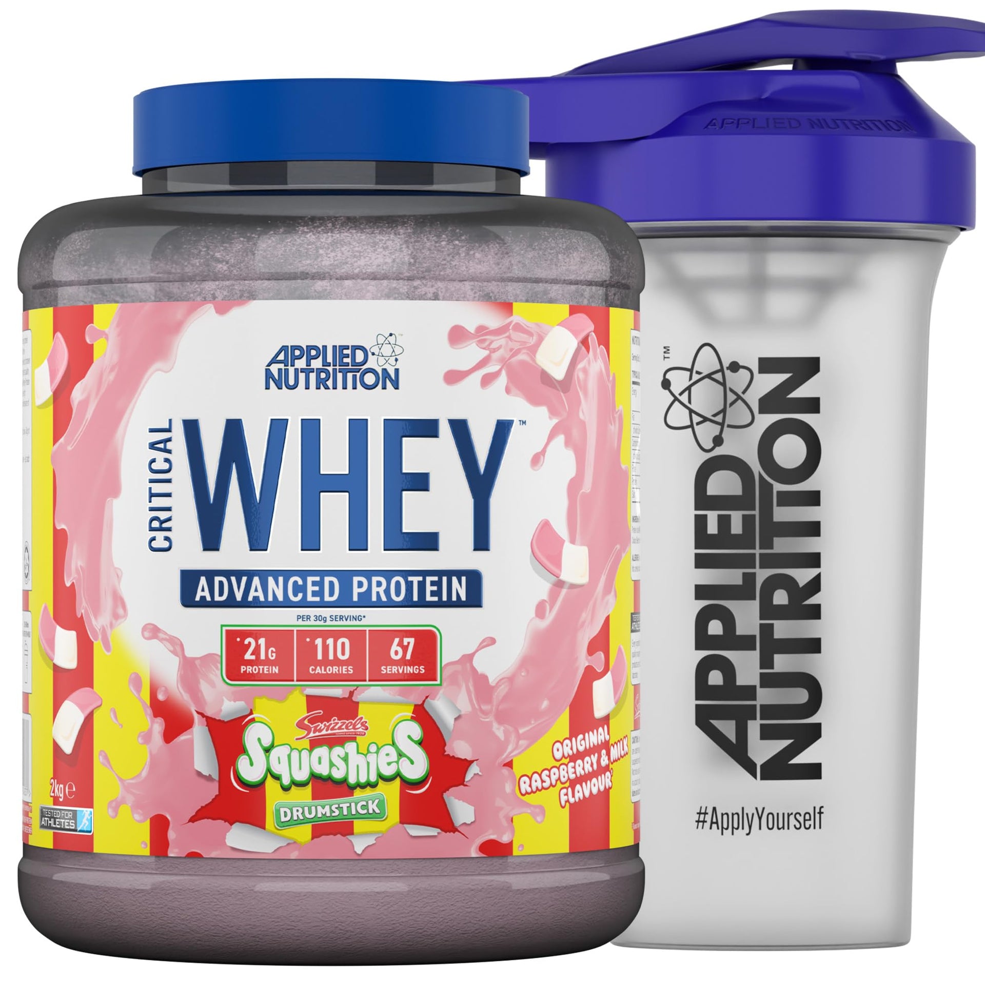 Applied Nutrition Critical Whey Protein Powder 2kg - High Protein Powder, Protein Milkshake, Muscle Building Supplement with BCAAs & Glutamine (2kg - 67 Servings) (Carrot Cake)