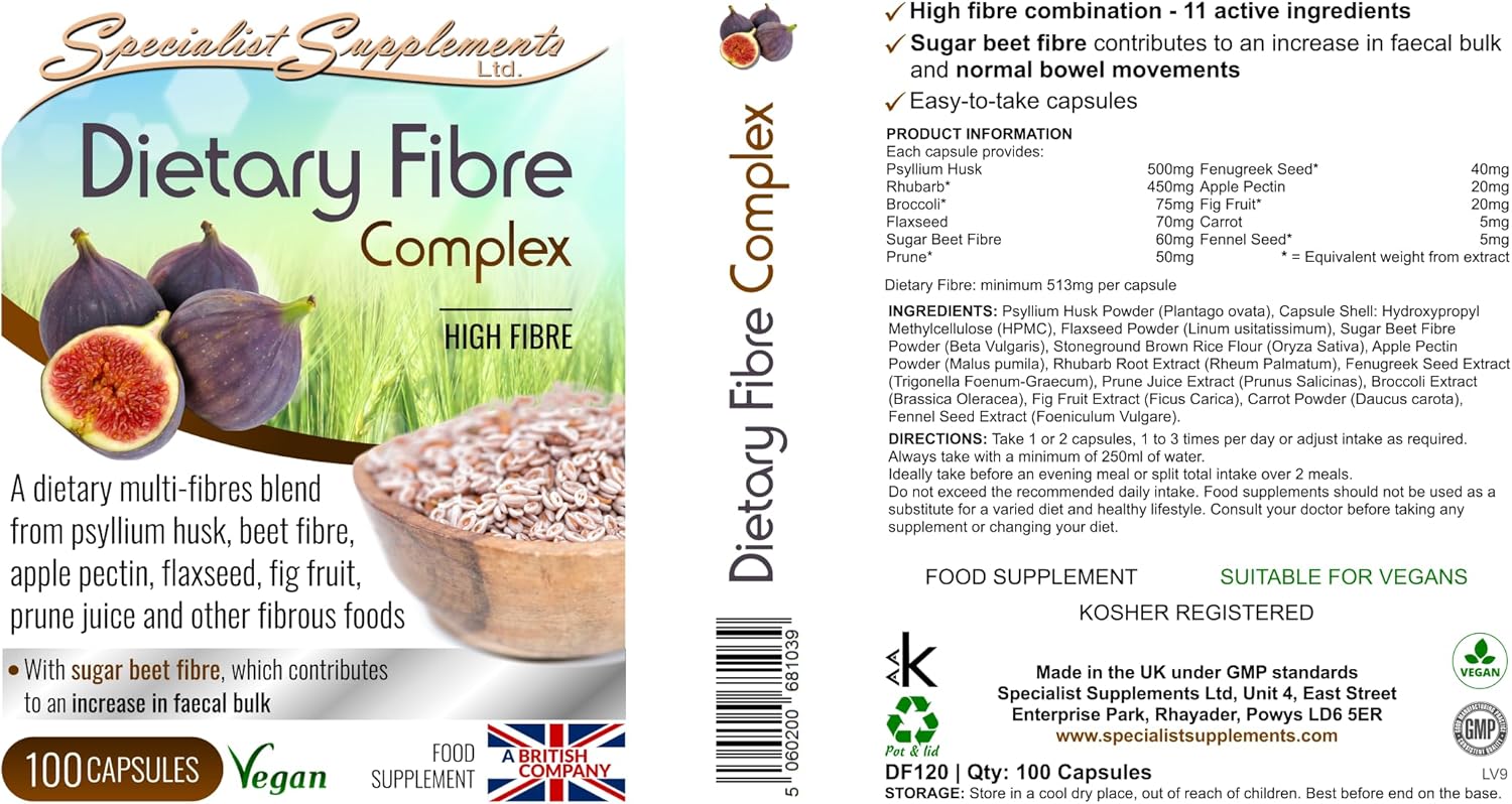 Specialist Supplements Dietary Fibre Complex 100 Capsules