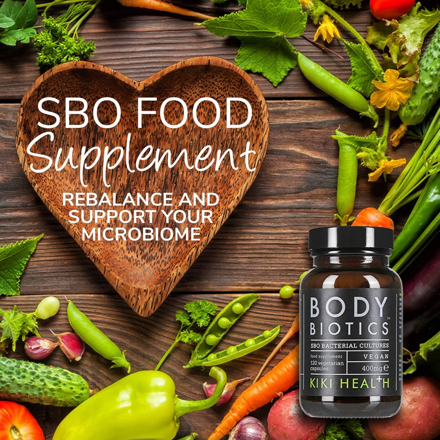 KIKI Health Body Biotics for Men & Women | Probiotics Supplement | Strengthens Digestive & Gut Health | Reduces Bloating | Dietary Probiotics for Colon & Immune Health | Promotes Wellness (120 Count)