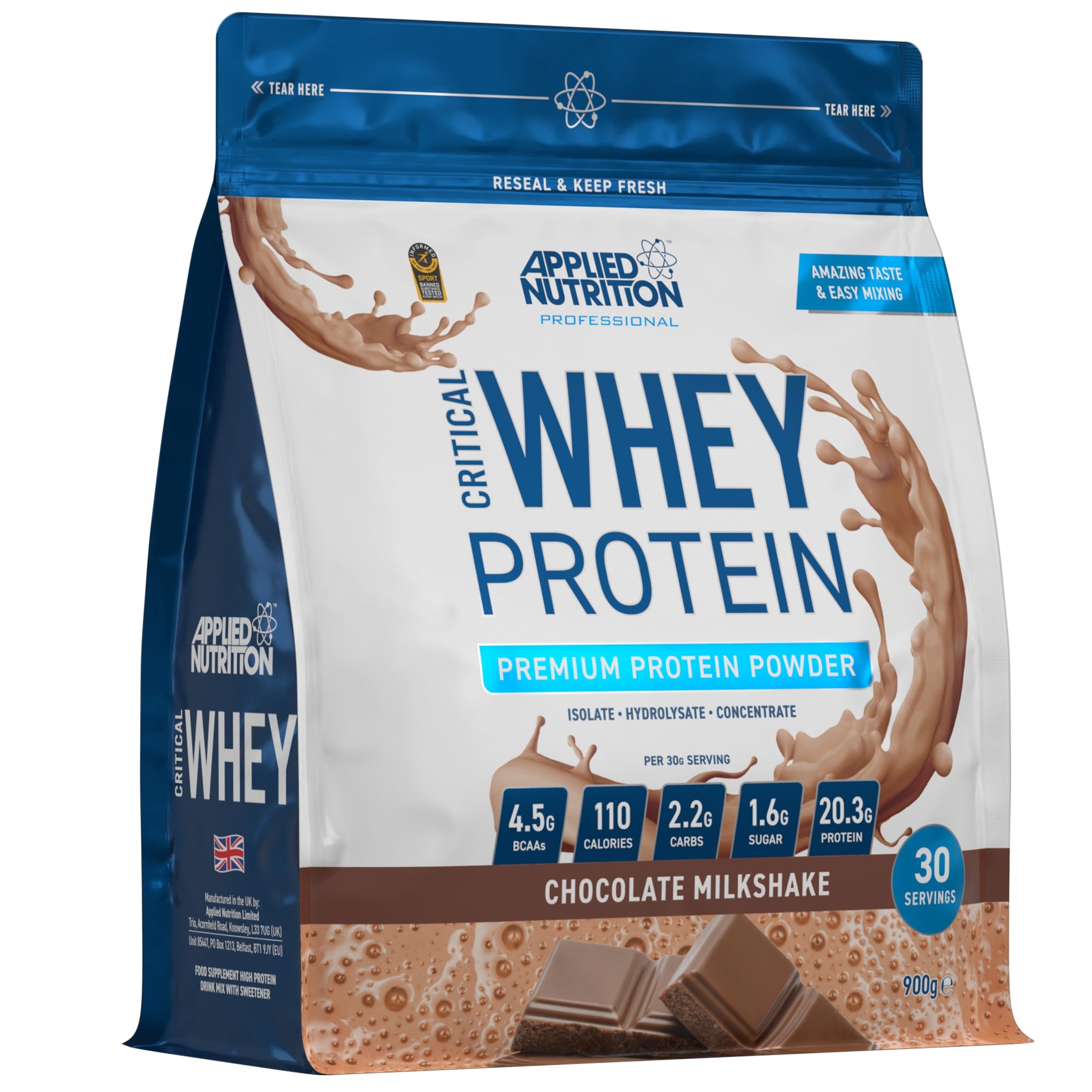 Applied Nutrition Critical Whey Protein Powder 2kg - High Protein Powder, Protein Milkshake, Muscle Building Supplement with BCAAs & Glutamine (2kg - 67 Servings) (Carrot Cake)