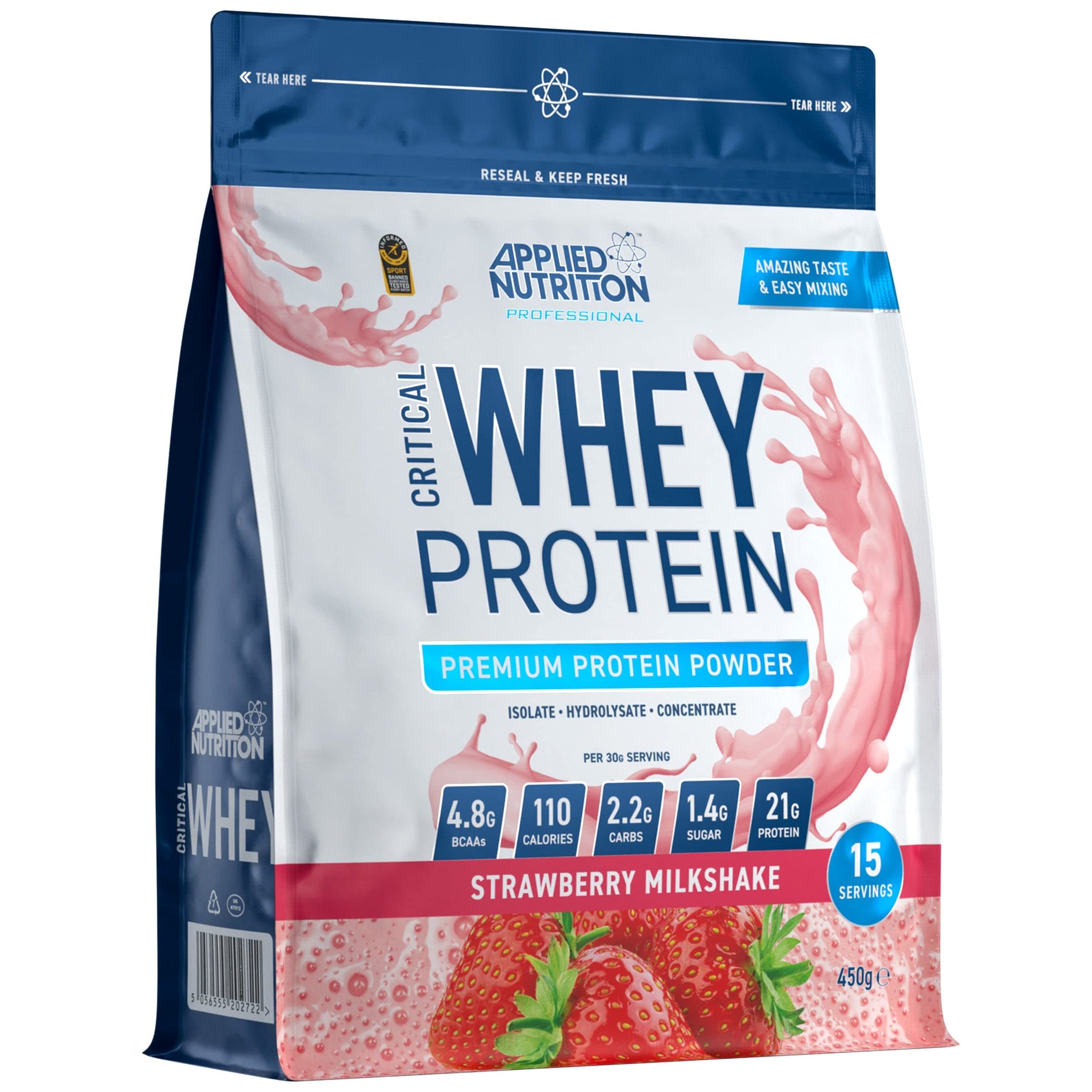 Applied Nutrition Critical Whey Protein Powder 2kg - High Protein Powder, Protein Milkshake, Muscle Building Supplement with BCAAs & Glutamine (2kg - 67 Servings) (Carrot Cake)