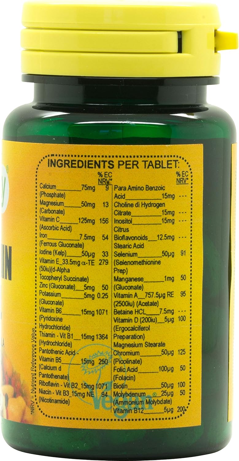 Veganicity Multi Vitamin & Mineral : General Health and Well-Being Supplement : 60 Tablets, in a Planet-Friendly 99% Recycled Pot