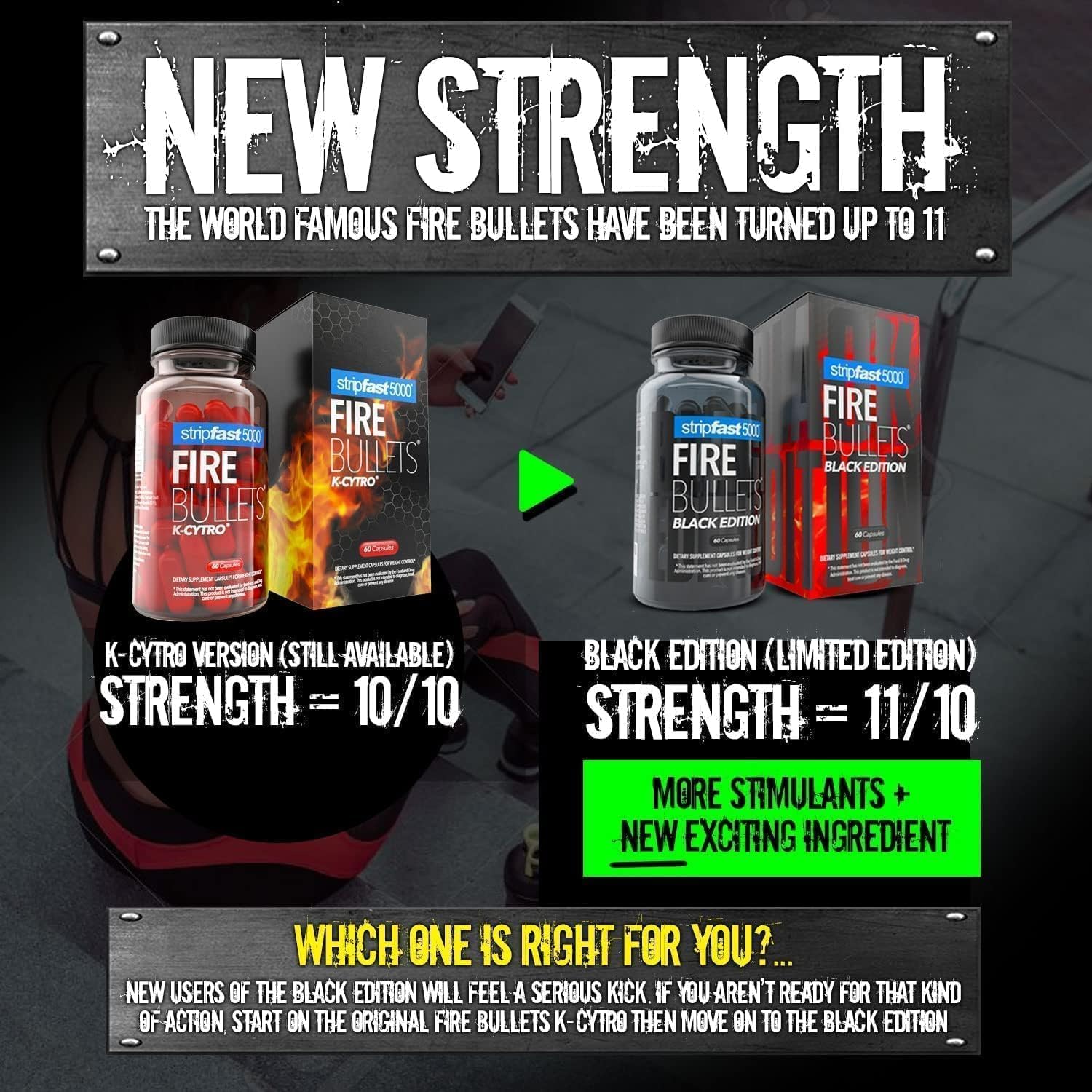 Fire Bullets Max Strength Black Edition for Women and Men