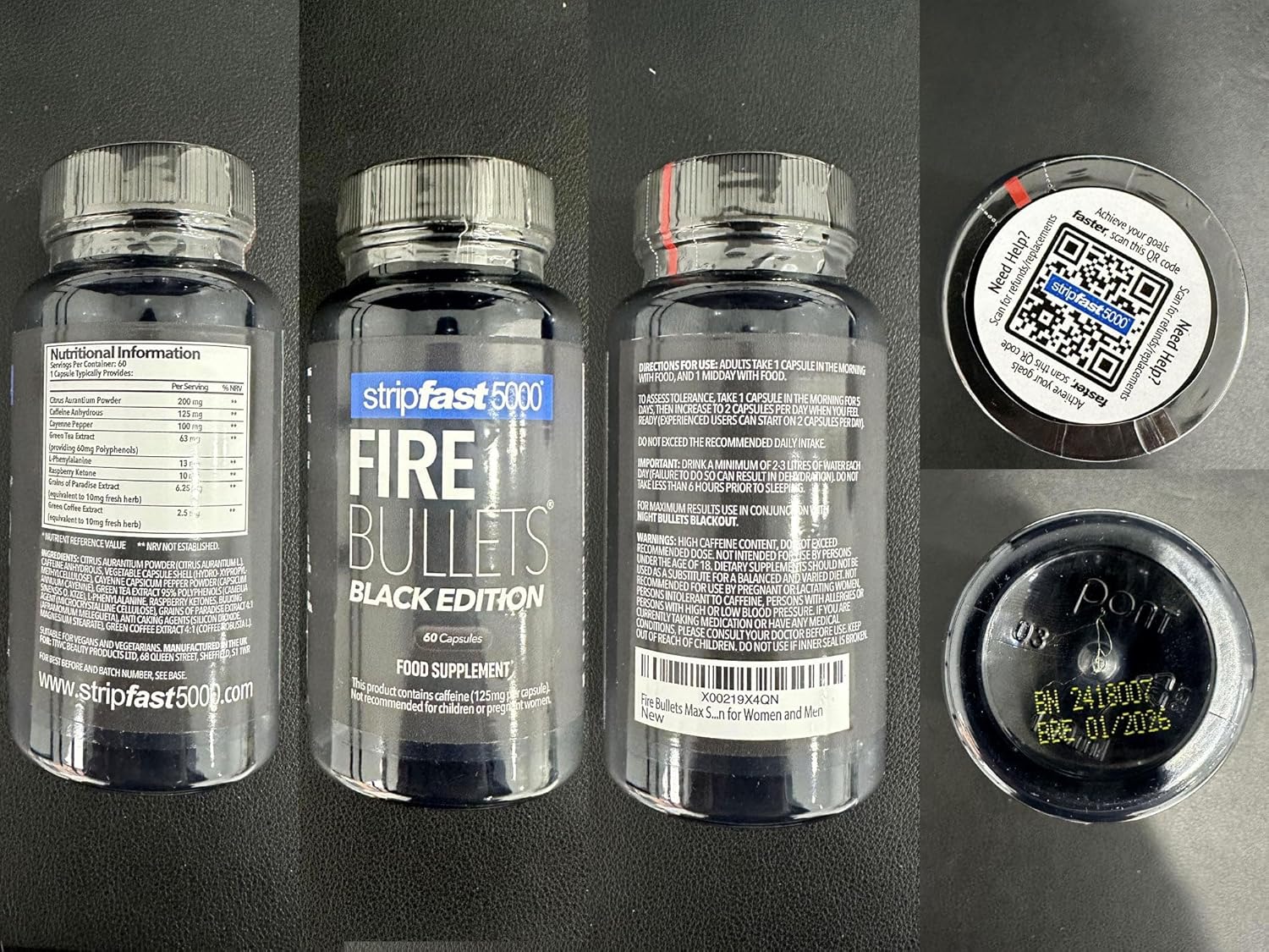 Fire Bullets Max Strength Black Edition for Women and Men