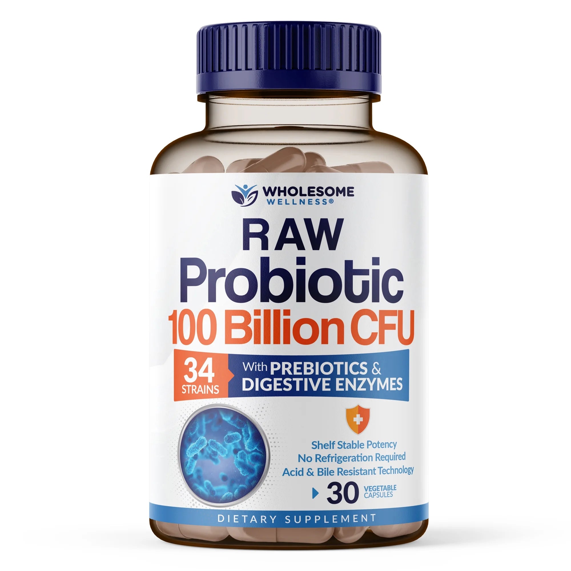 Raw Probiotics 100 Billion CFU, Probiotics for Women, Probiotics for Men and Adults