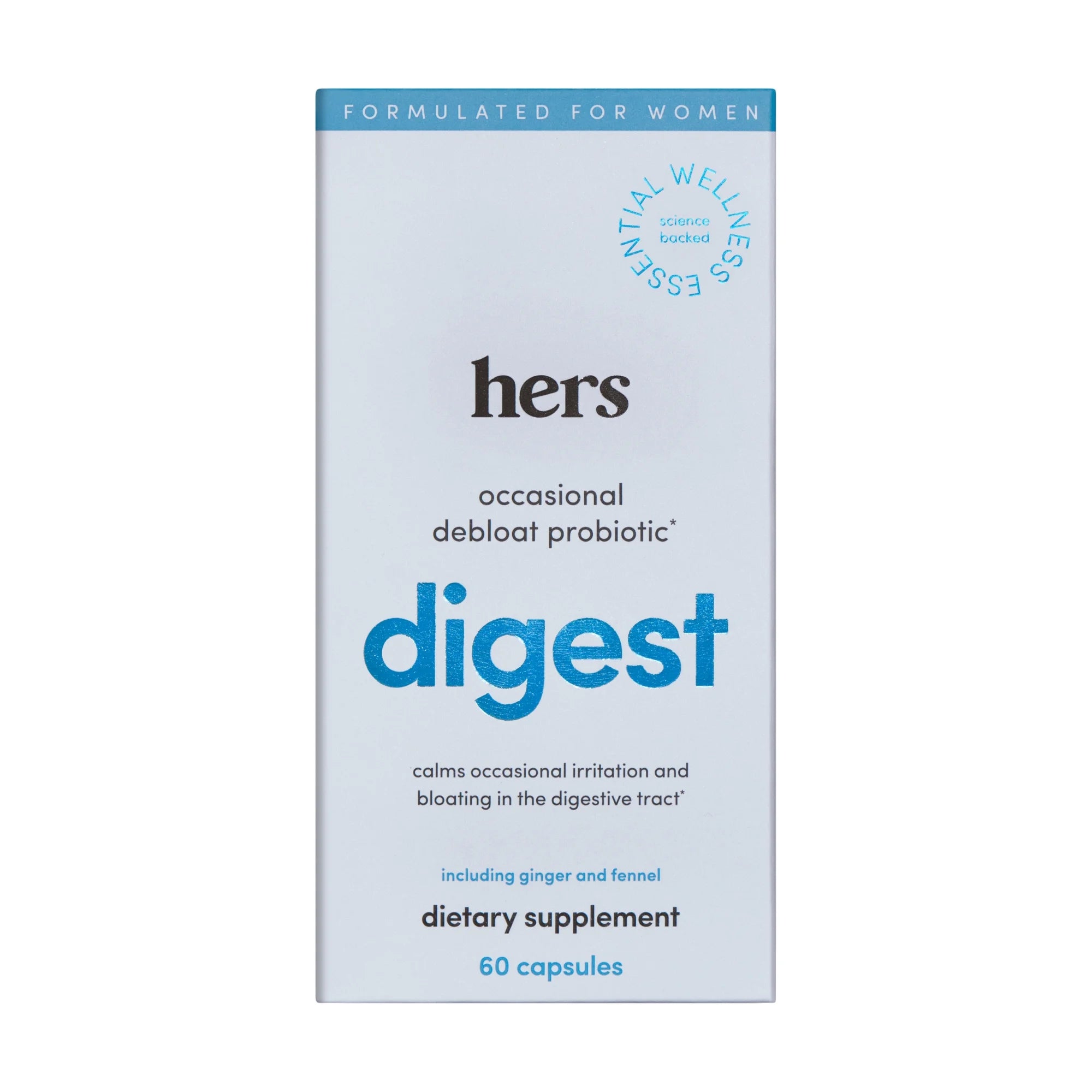 Digest Debloat Probiotic Supplement for Women, Digestion Support, 60 Count