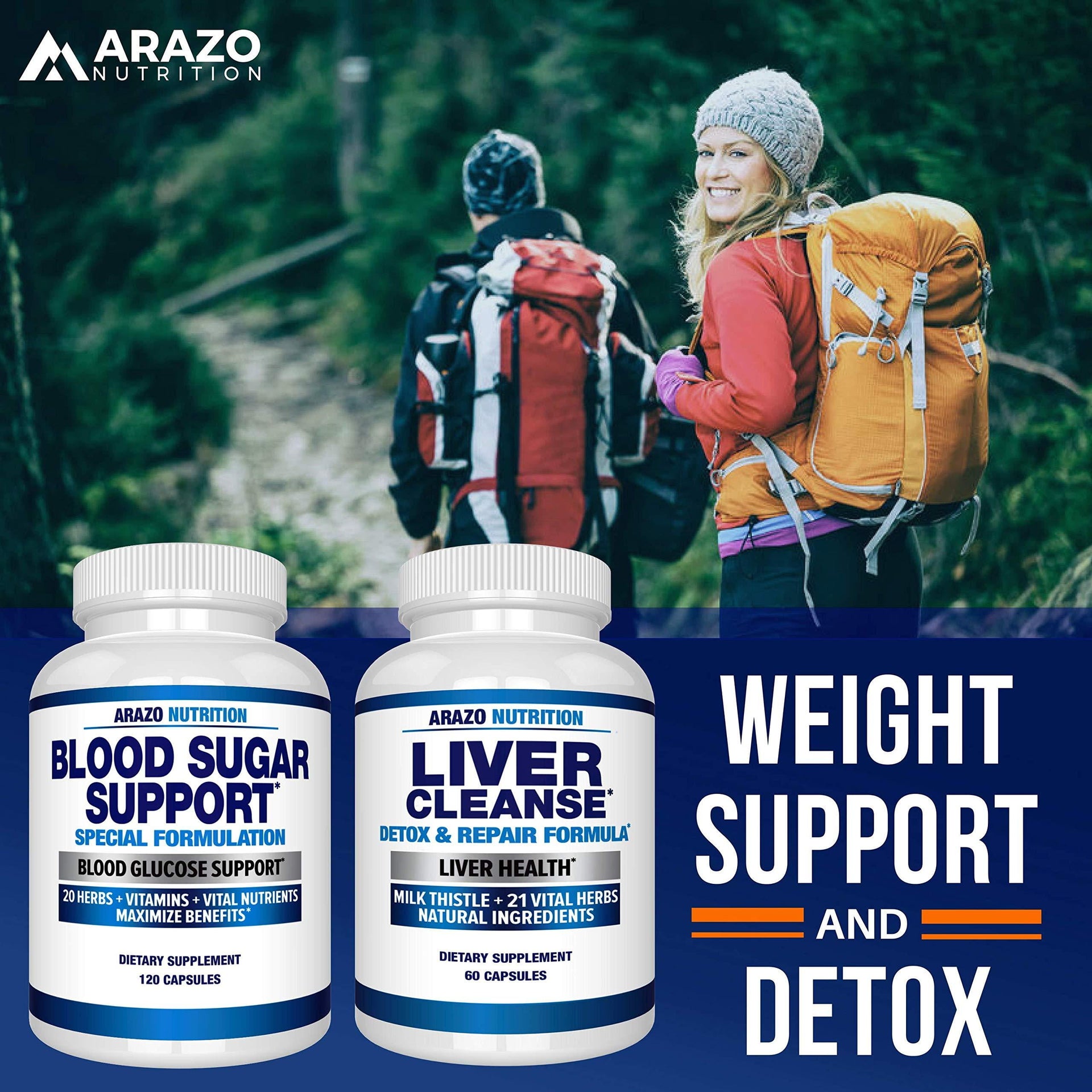 Blood Sugar Support Supplement - 20 Herbs & Multivitamin for Blood Sugar Control with Alpha Lipoic Acid & Cinnamon - 120 Pills 